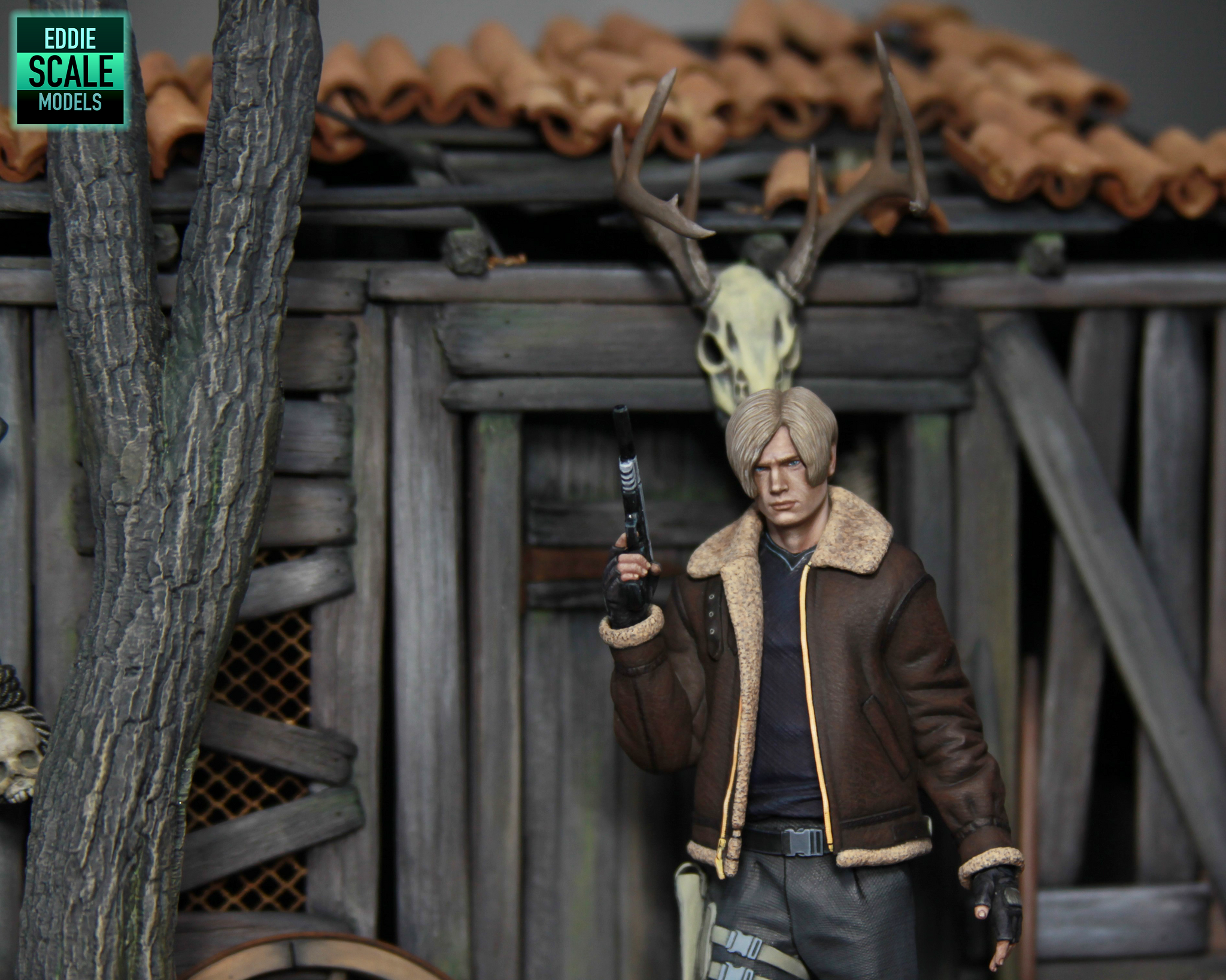 Leon Kennedy Resident Evil 4 Remake Action Figure Model Author - My, 3D печать, Modeling, Collecting, Diorama, Scale model, Painting miniatures, Stand modeling, Resident Evil 4, Resident Evil 4 Remake, Leon Kennedy, Capcom, Longpost