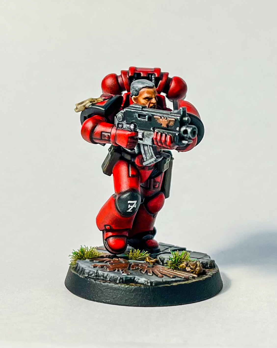 Покрас: Space Marine Heroes Lucien - Моё, Warhammer 40k, Warhammer, Wh miniatures, Wh painting, Миниатюра, Покраска миниатюр, Blood Angels, Космодесант, Длиннопост