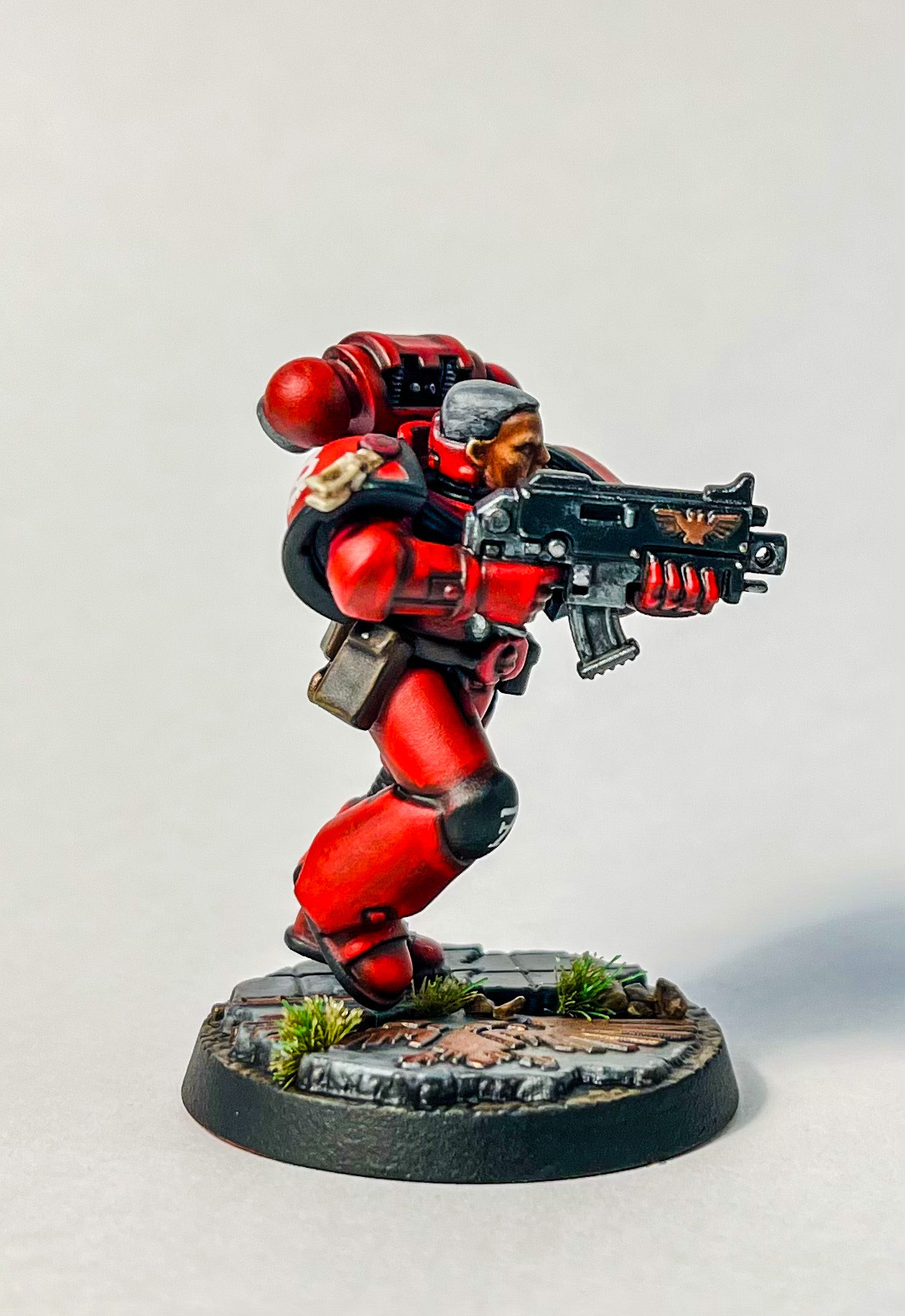 Покрас: Space Marine Heroes Lucien - Моё, Warhammer 40k, Warhammer, Wh miniatures, Wh painting, Миниатюра, Покраска миниатюр, Blood Angels, Космодесант, Длиннопост