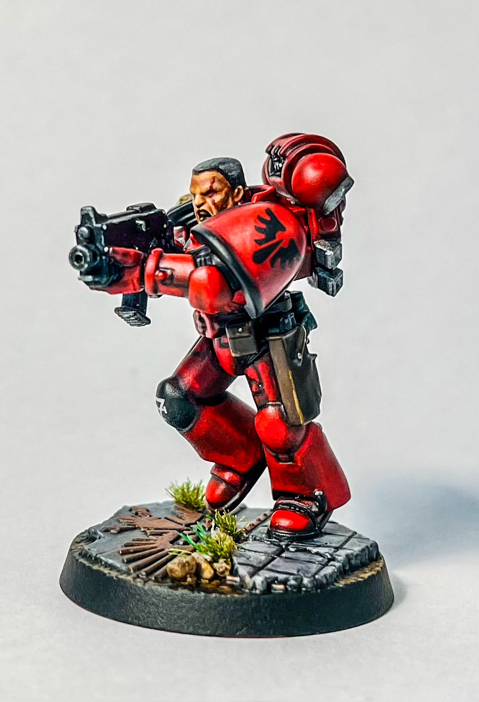 Покрас: Space Marine Heroes Lucien - Моё, Warhammer 40k, Warhammer, Wh miniatures, Wh painting, Миниатюра, Покраска миниатюр, Blood Angels, Космодесант, Длиннопост