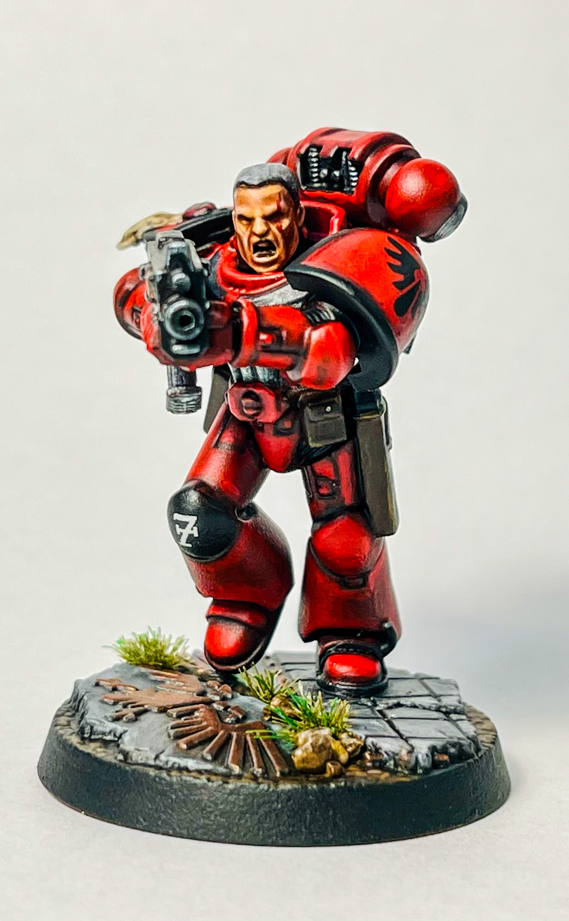 Покрас: Space Marine Heroes Lucien - Моё, Warhammer 40k, Warhammer, Wh miniatures, Wh painting, Миниатюра, Покраска миниатюр, Blood Angels, Космодесант, Длиннопост