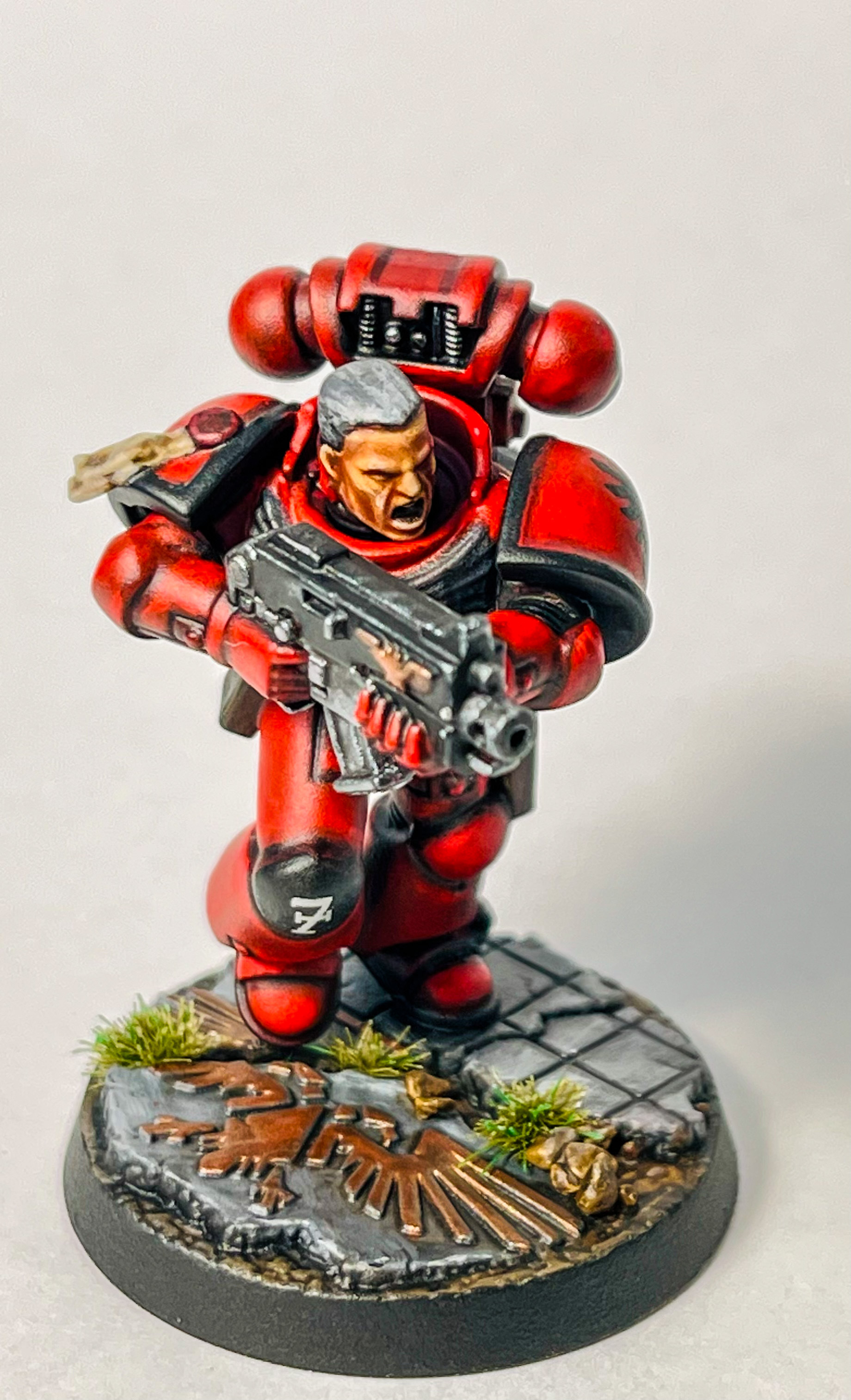 Покрас: Space Marine Heroes Lucien - Моё, Warhammer 40k, Warhammer, Wh miniatures, Wh painting, Миниатюра, Покраска миниатюр, Blood Angels, Космодесант, Длиннопост