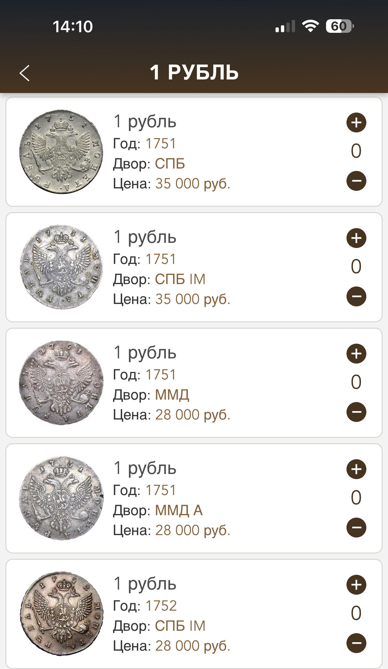 They knew how to make coins in the past - 1 ruble from 1751! - My, Coin, Numismatics, Prices, Rise in prices, Elizaveta Petrovna, История России, Treasure hunt, Ruble, Longpost