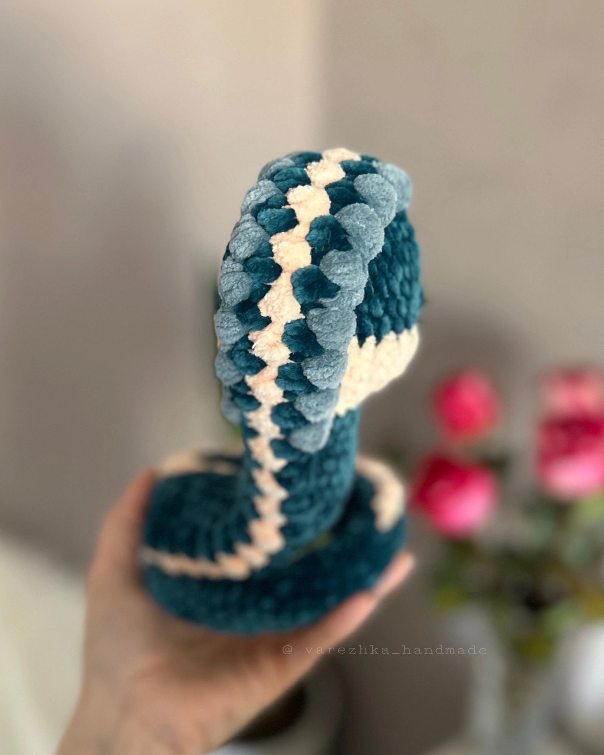 We always have a snake in stock! - My, 2025, Symbols and symbols, Symbol of the year, Crochet, Knitting, Plush yarn, Snake, Author's toy, Longpost, Needlework without process