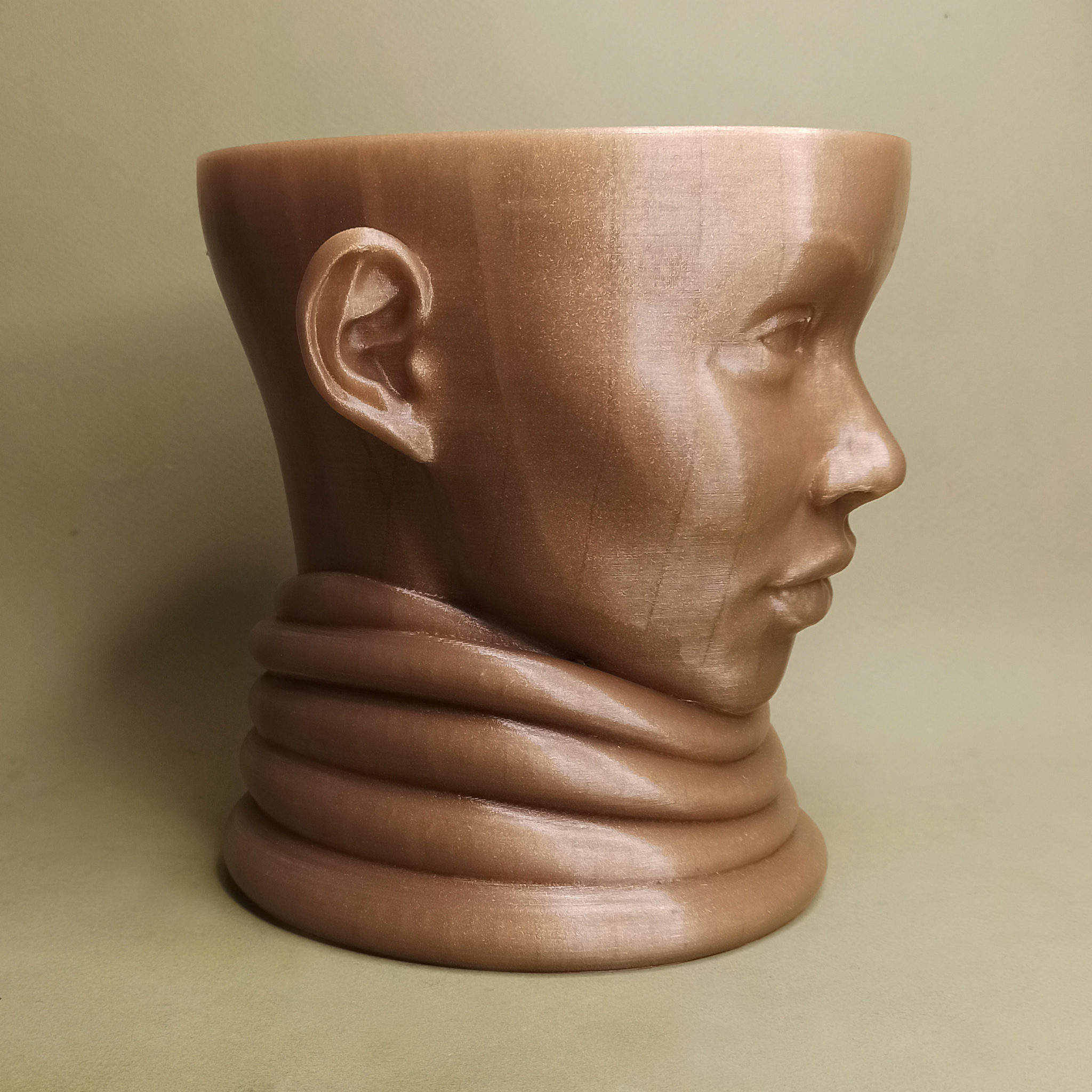 Thoughts have been sown. We are waiting for a stormy head of hair - My, 3D печать, 3D modeling, 3D, Flower pot, Pla, Fdm printing, Vase, Longpost