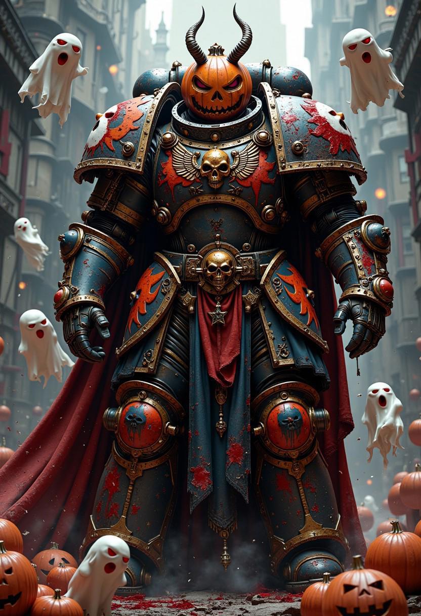 Хелловмаринс - Арты нейросетей, Warhammer 40k, Нейронные сети, Арт, Telegram (ссылка), Длиннопост