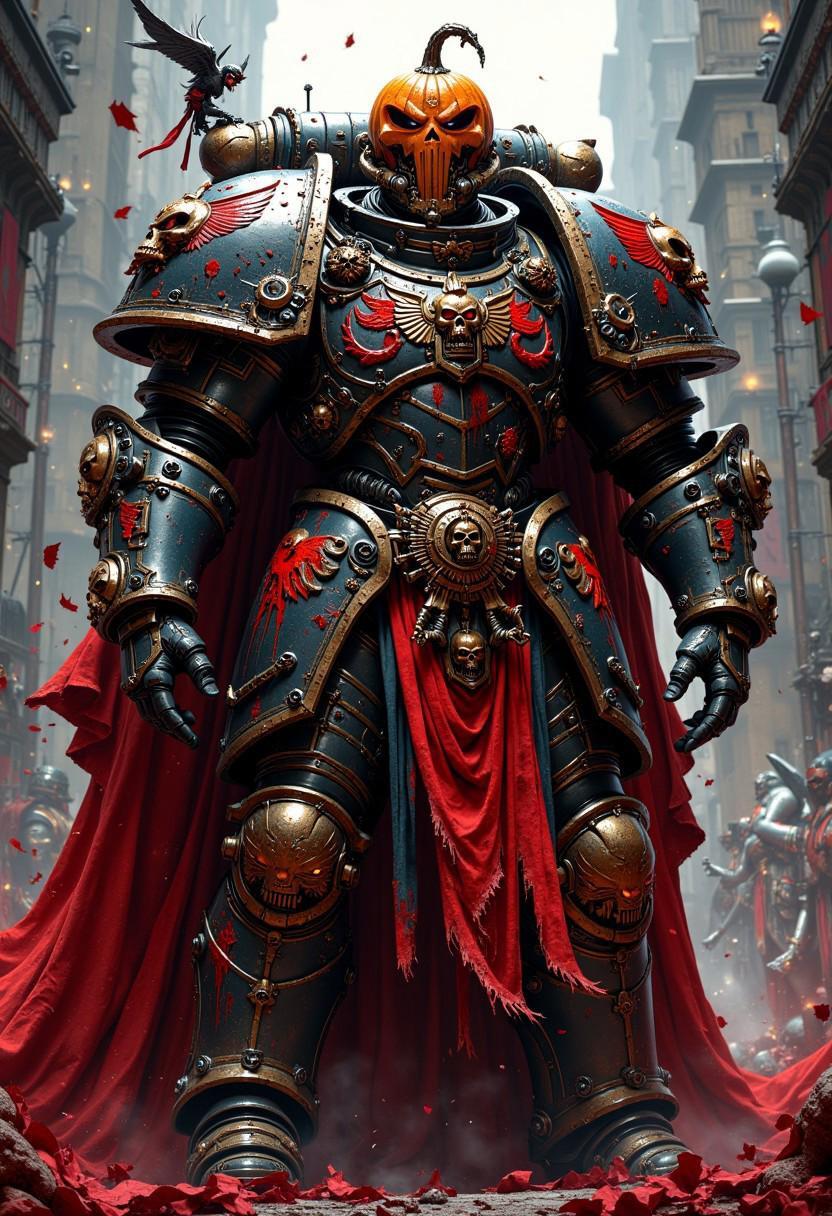 Хелловмаринс - Арты нейросетей, Warhammer 40k, Нейронные сети, Арт, Telegram (ссылка), Длиннопост