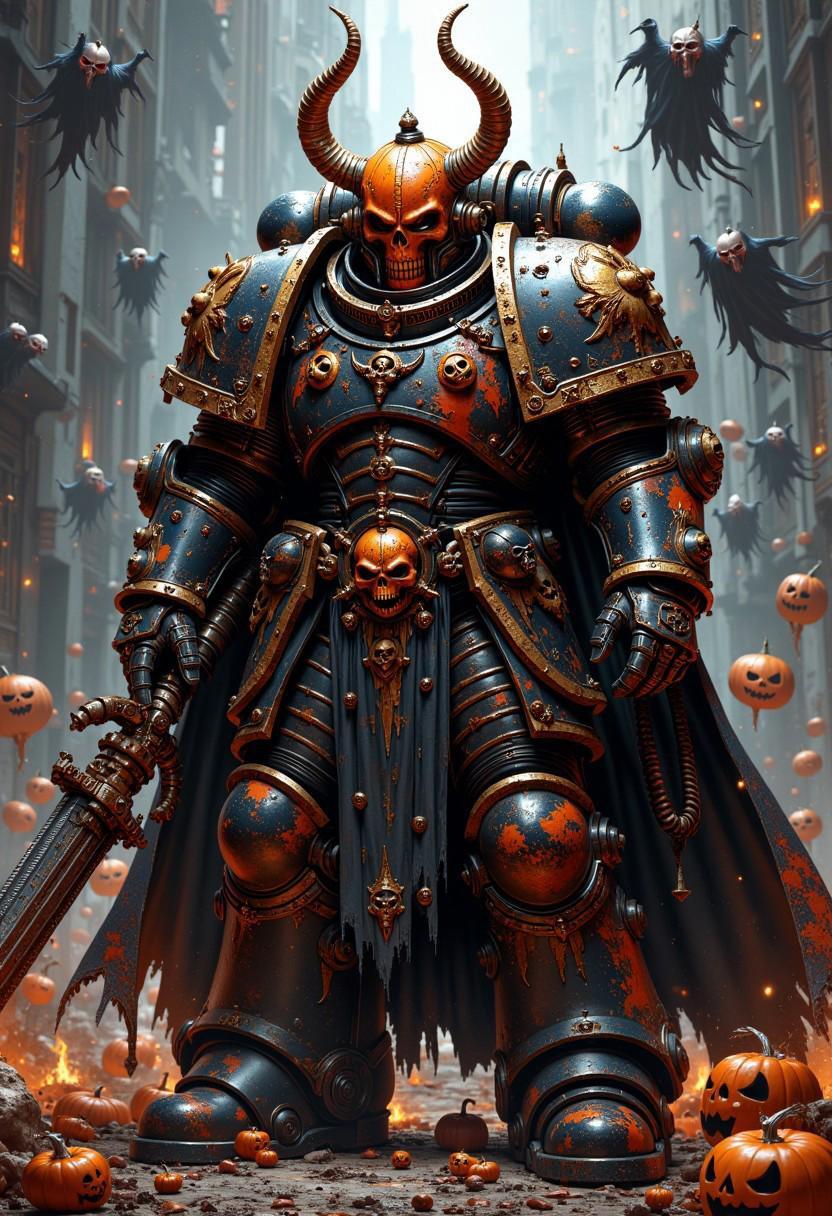 Хелловмаринс - Арты нейросетей, Warhammer 40k, Нейронные сети, Арт, Telegram (ссылка), Длиннопост