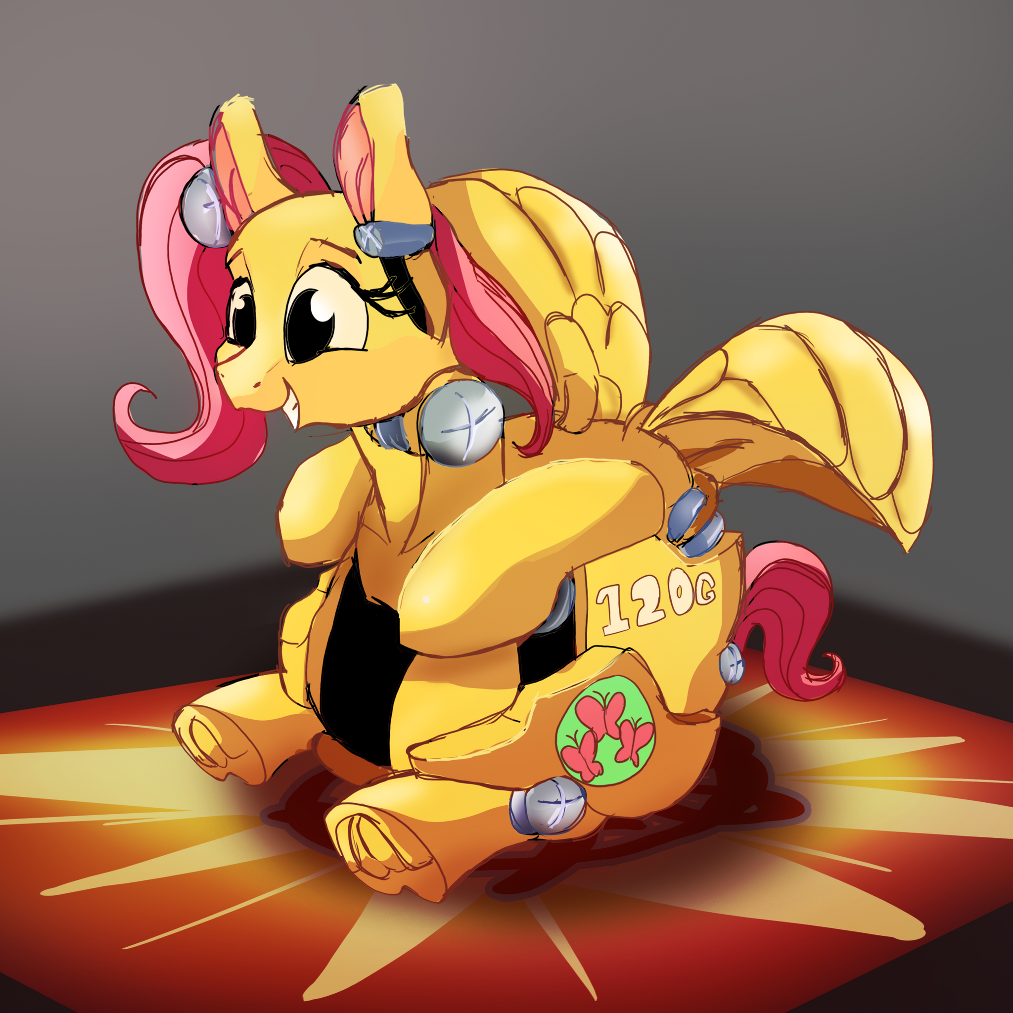 Flutter Bakugan! - My little pony, Fluttershy, Bakugan