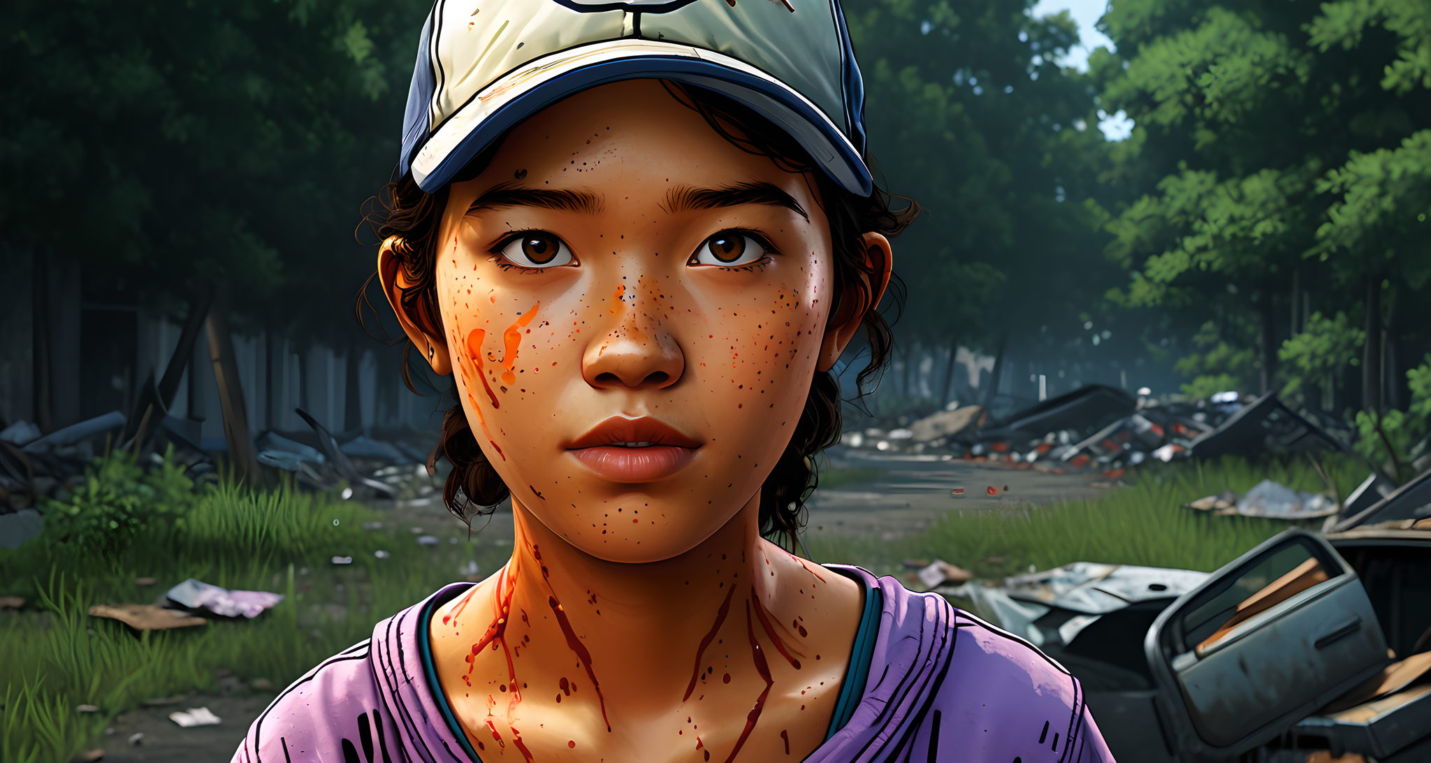 Clementine - Neural network art, The Walking Dead: The Game