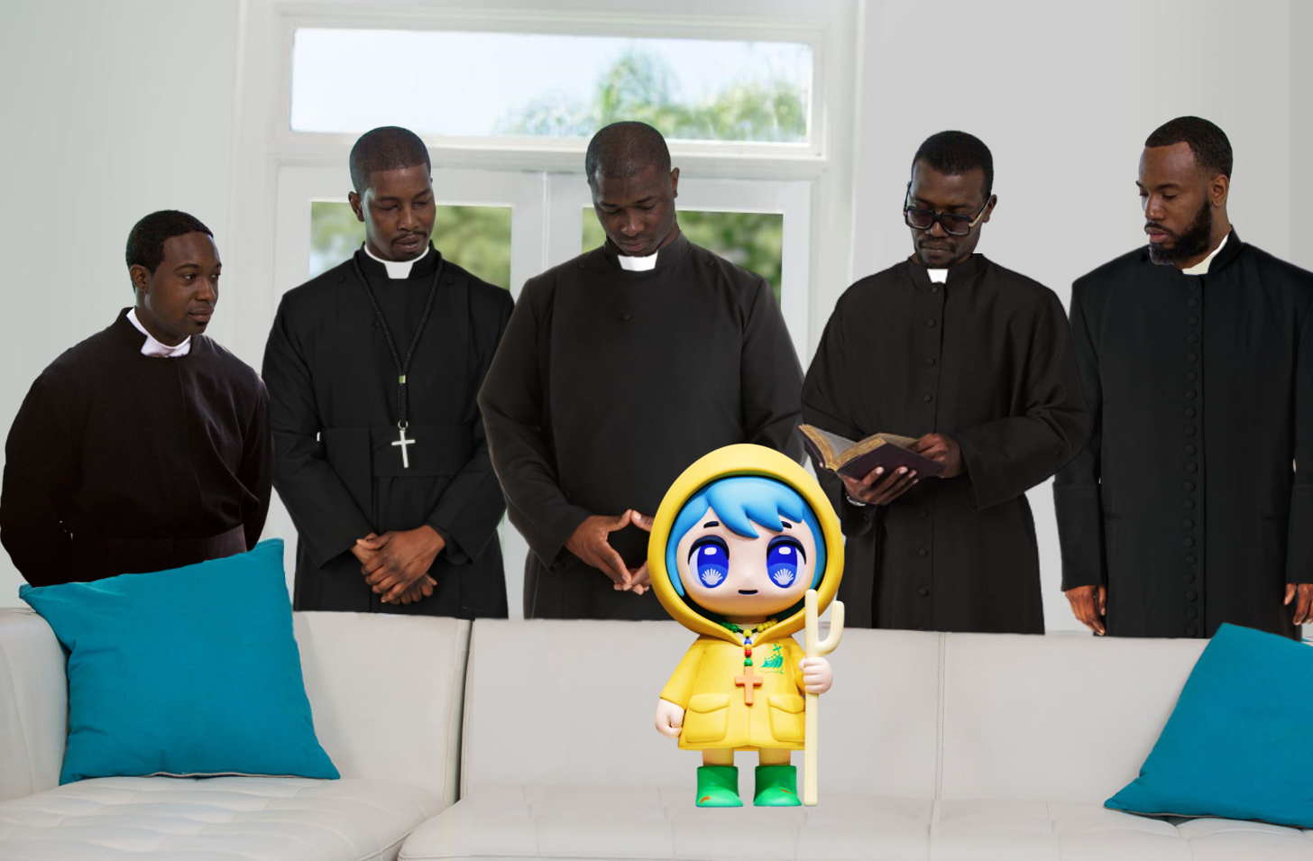 Black humor - Images, Memes, Girl and five blacks, Mascot, Vatican