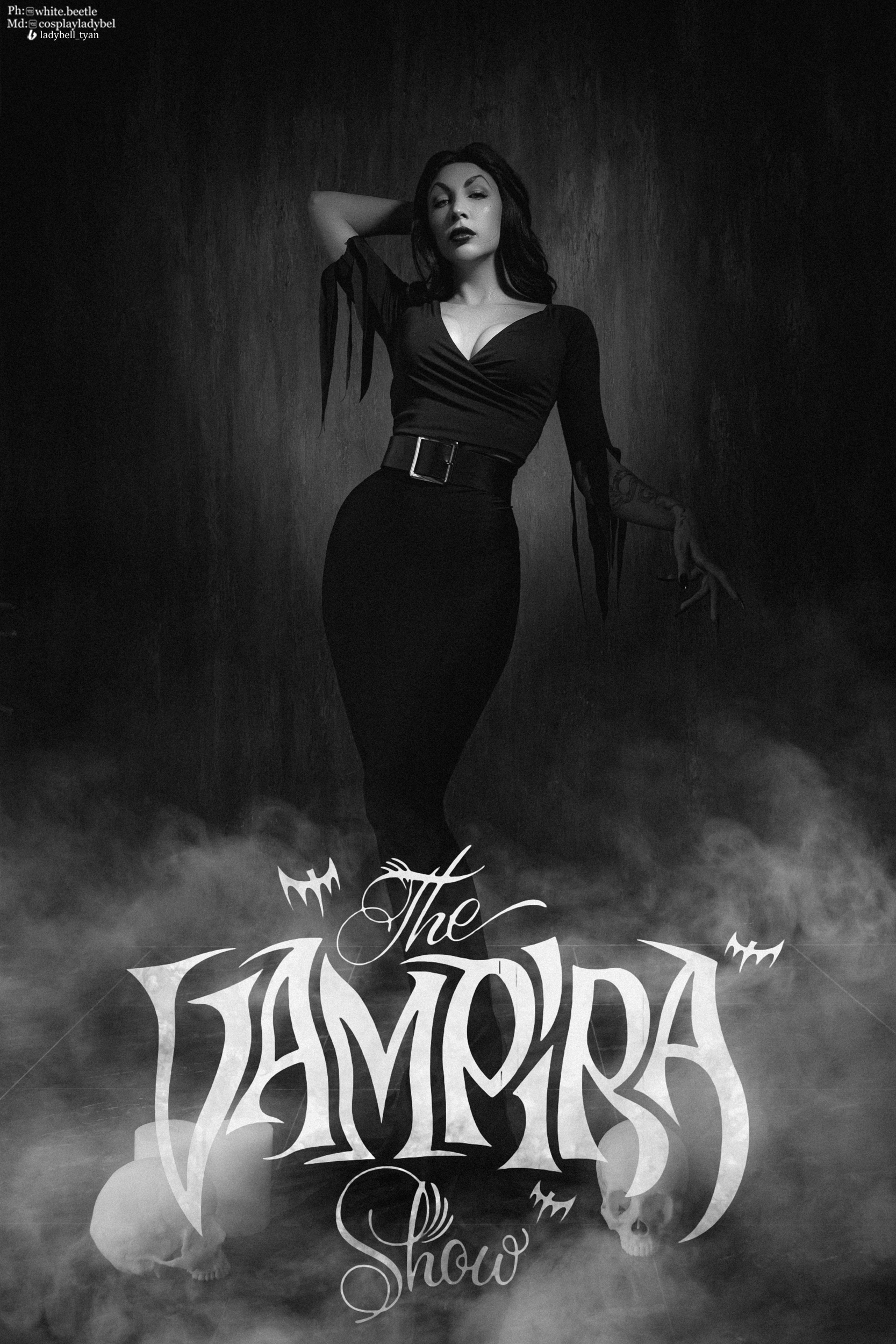 The Vampira Show, Vampira by Ladybell - My, Cosplayers, Cosplay, Vampires, Boosty, Fashion model, Halloween, Halloween costume, Longpost