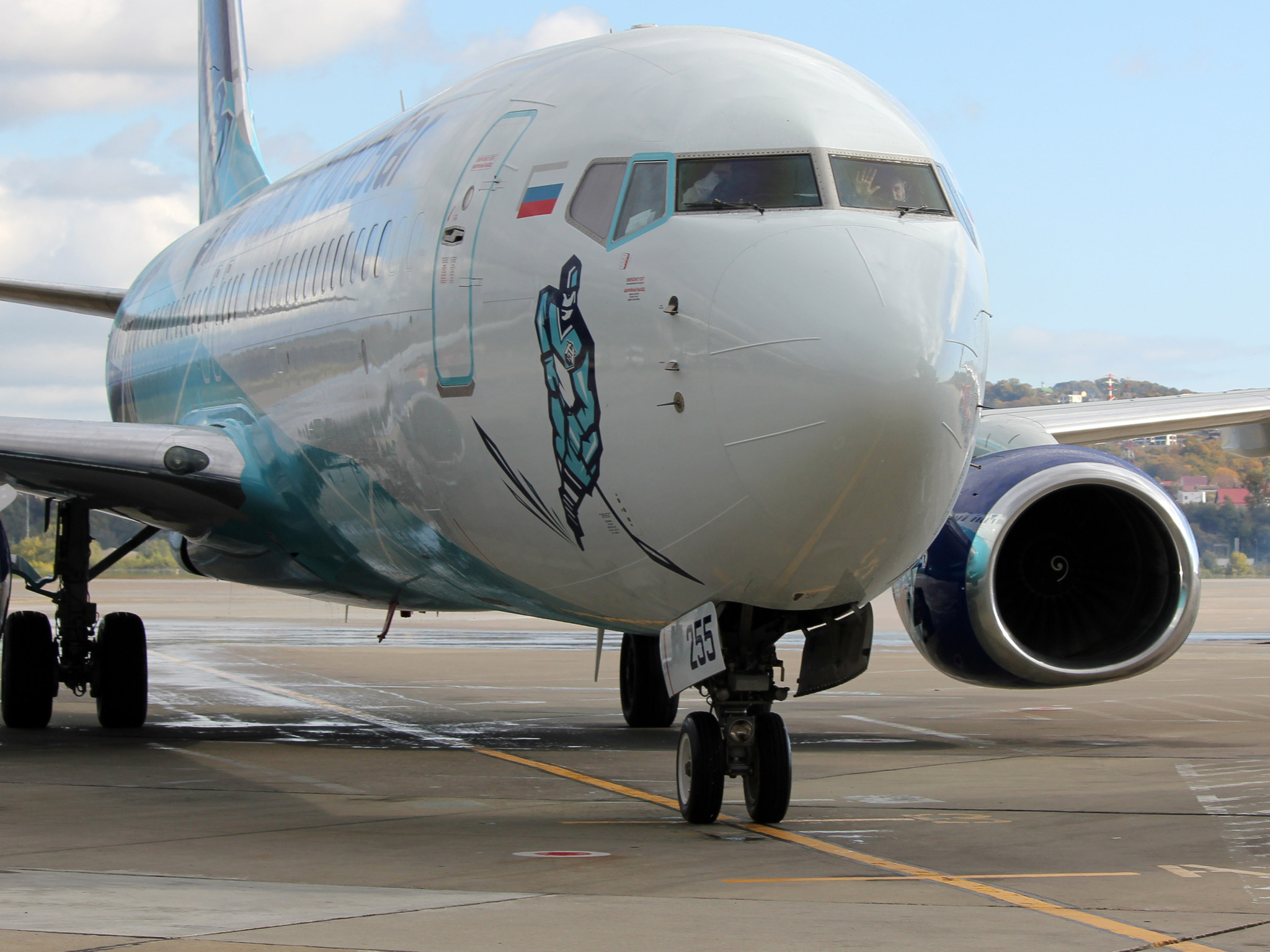 Hockey Boeing - My, Sochi, The airport, Boeing 737, Hockey, Norilsk, Nordstar, civil Aviation, Livery, Stewardess, Pilot, Longpost, Spotting