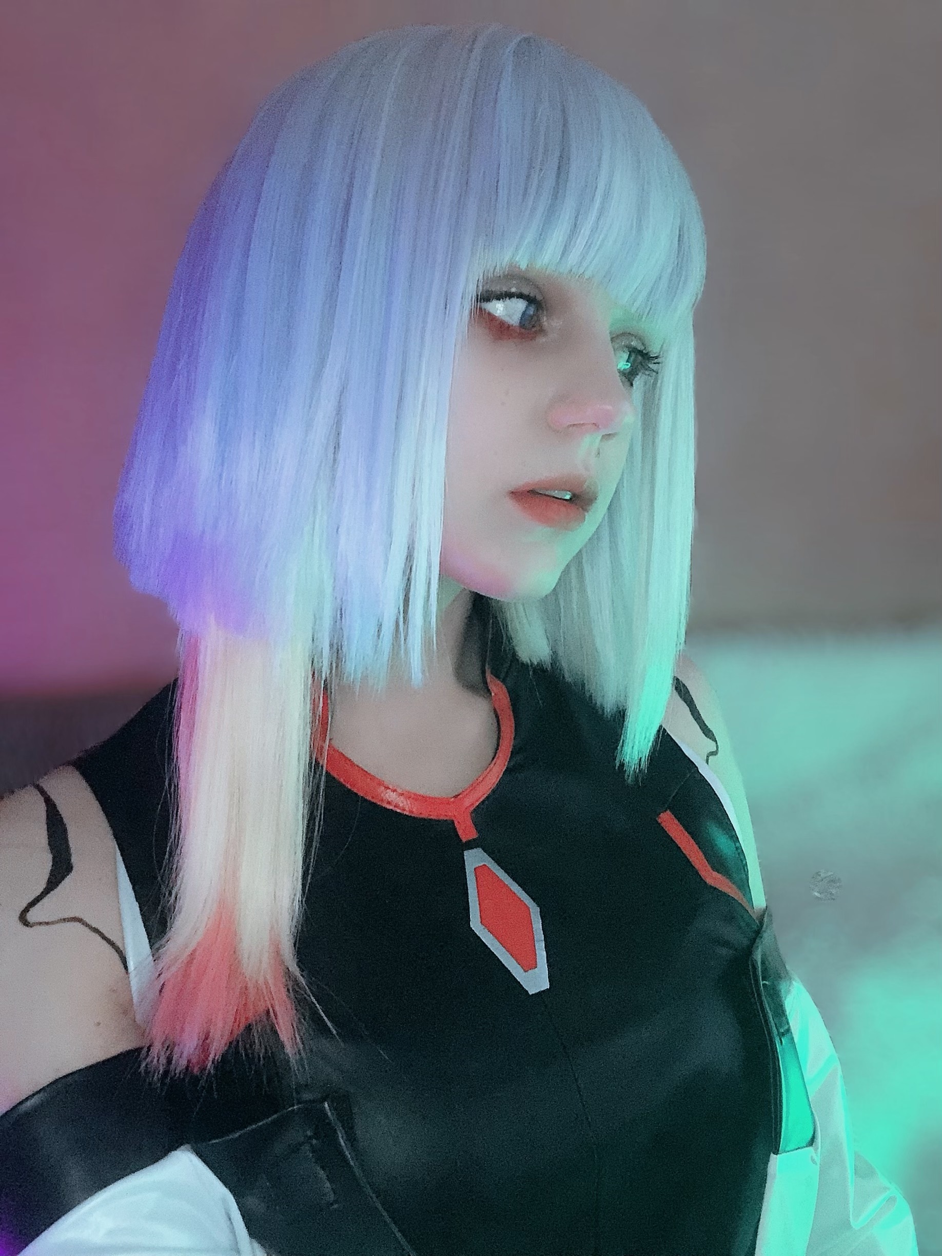 Lucy - My, Cyberpunk, Anime, Cosplay, Cosplayers, Neon, Cyberpunk: Edgerunners, A wave of posts, Longpost