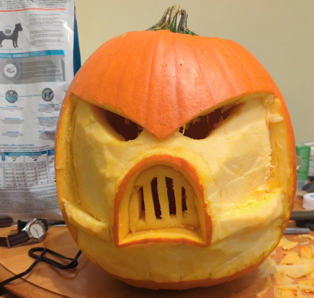 Halloween, battle brothers! - Humor, Warhammer, Warhammer 40k, Wh humor, Halloween, Space Marine, Adeptus Astartes, Pumpkin, Halloween pumpkin