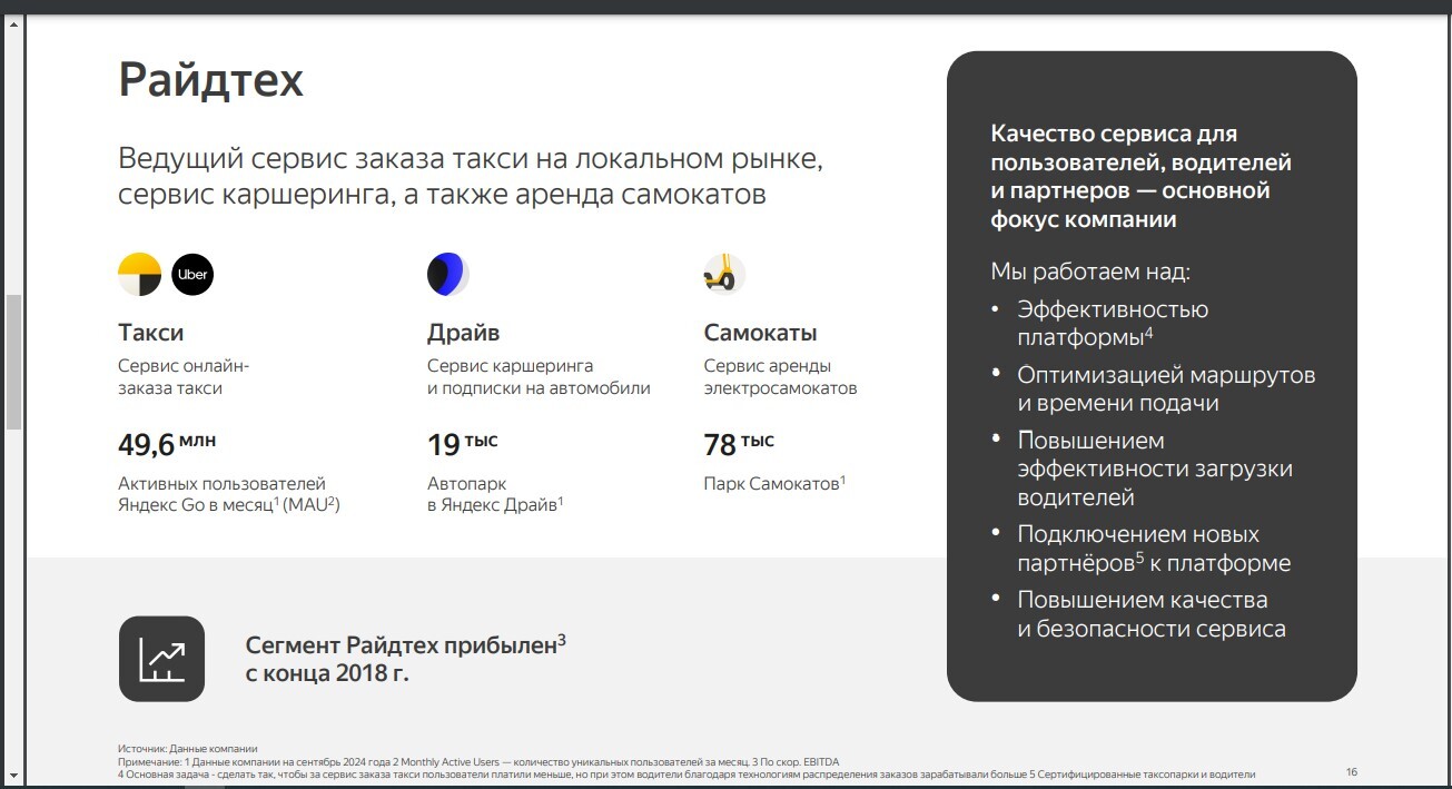 Yandex has found the Grail and announced it on page 16 of its Q3 presentation this year - My, Yandex Taxi, Yandex., Taxi driver, Taxi, Reporting, Rates, Deception, Negative