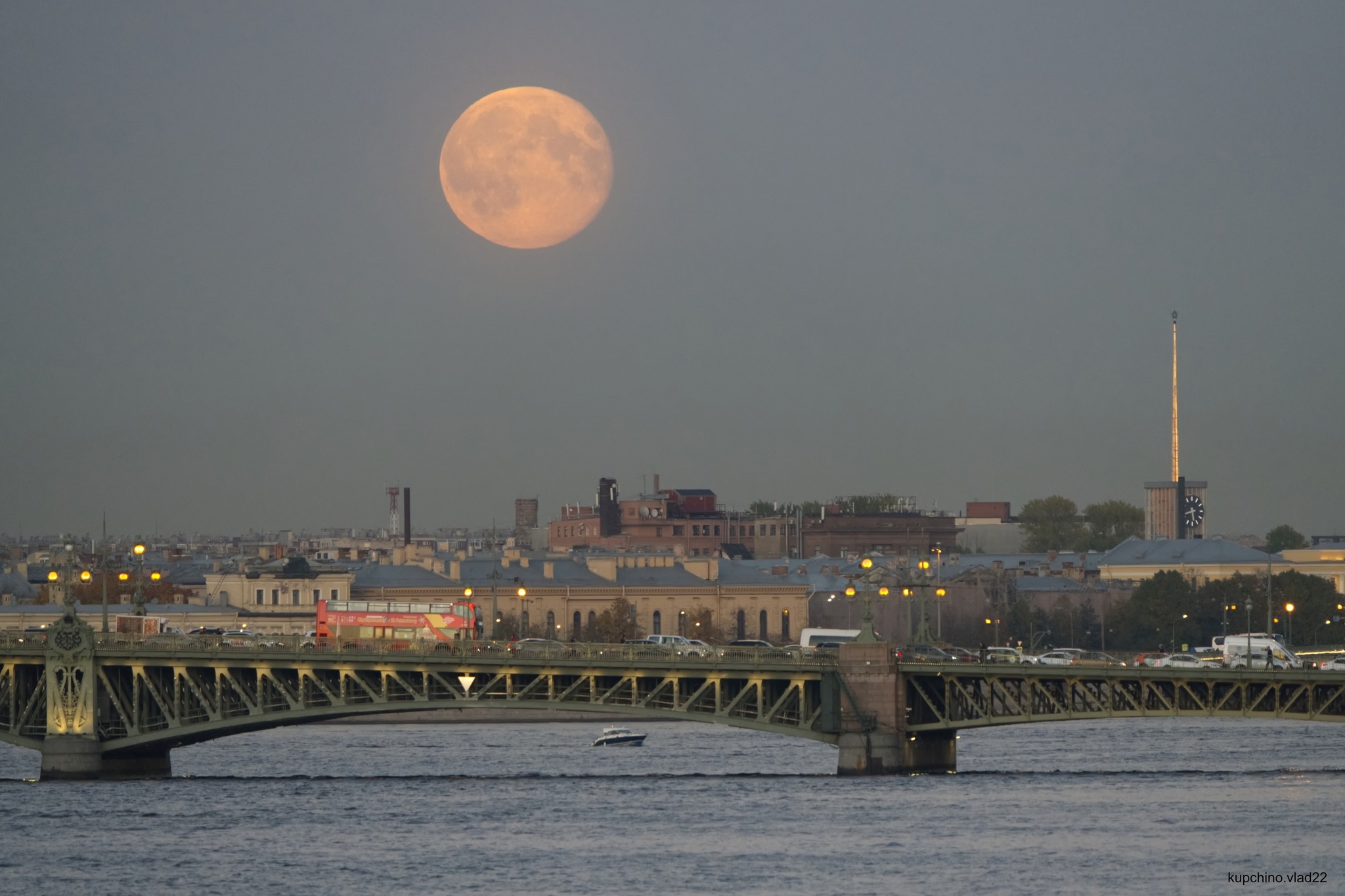 Лучшее за октябрь - Моё, Фотография, Санкт-Петербург, Луна, Восход, Длиннопост