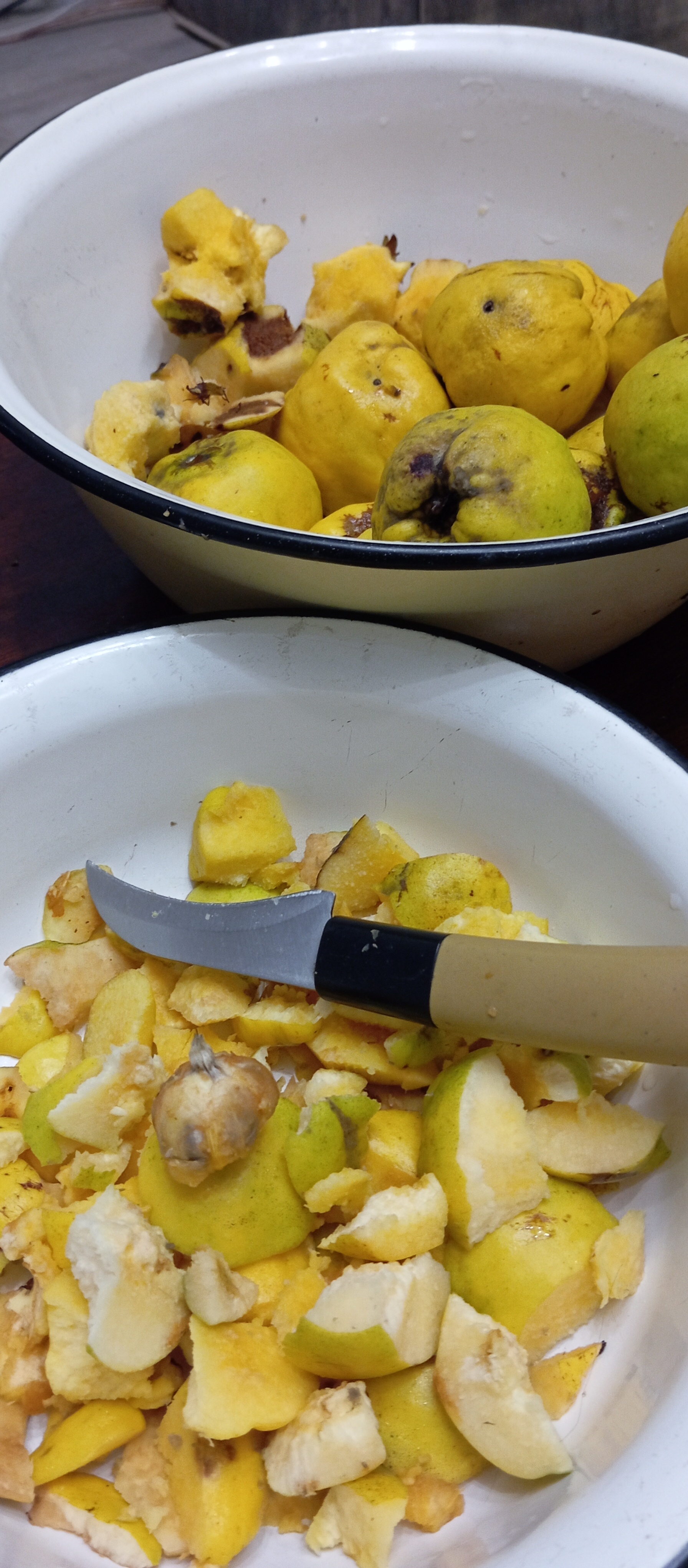 I'm peeling quince - My, Quince, Jam, Short post, Longpost