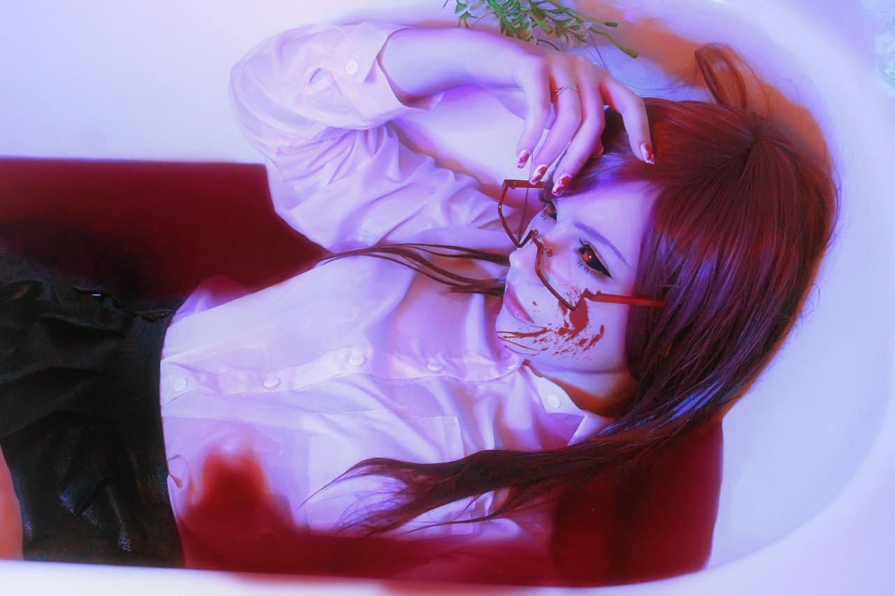 Rize - My, Cosplay, Cosplayers, PHOTOSESSION, Costume, Tokyo ghoul, Anime, Blood, Ghoul, A wave of posts, Creation, The photo