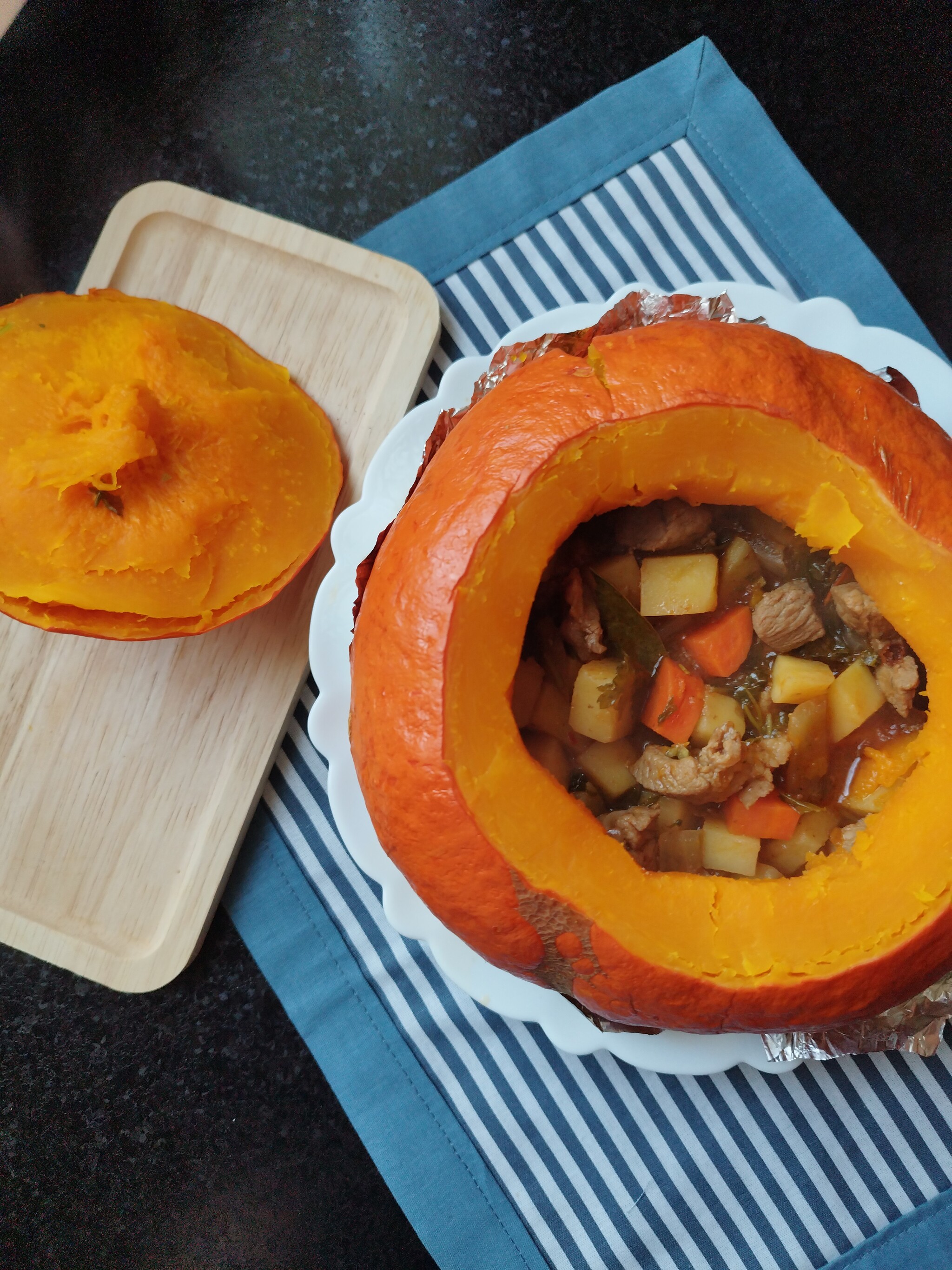 Porridge from an axe: stew in a pumpkin - My, Food, Recipe, Books, Cooking, Budget, Ax porridge, Book Club, Longpost