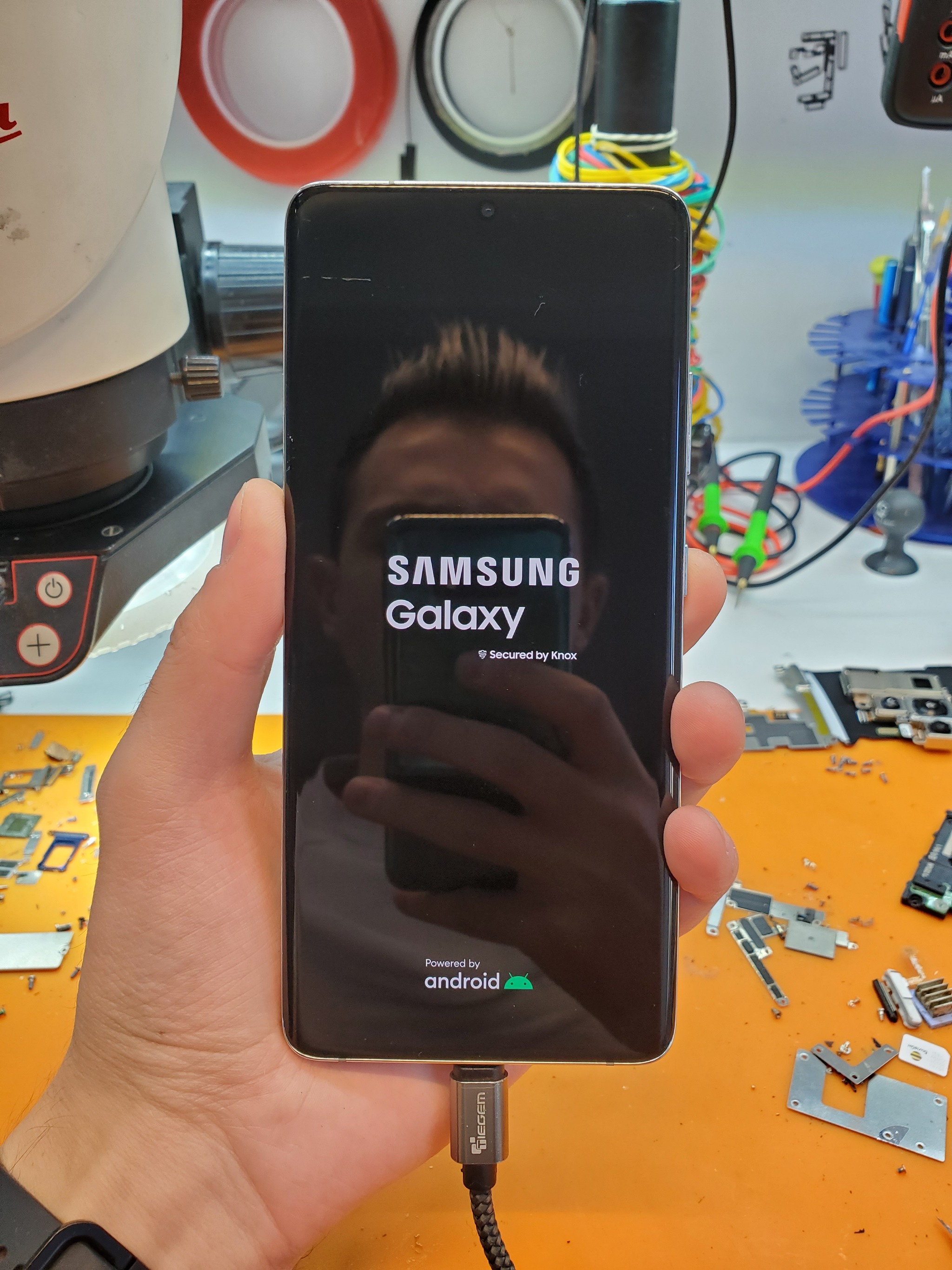 Repair after official. Samsung s21 ultra. Data recovery - My, Moscow, Repair of equipment, Samsung, Data recovery, Soldering, Expensive, Video, Vertical video, Longpost