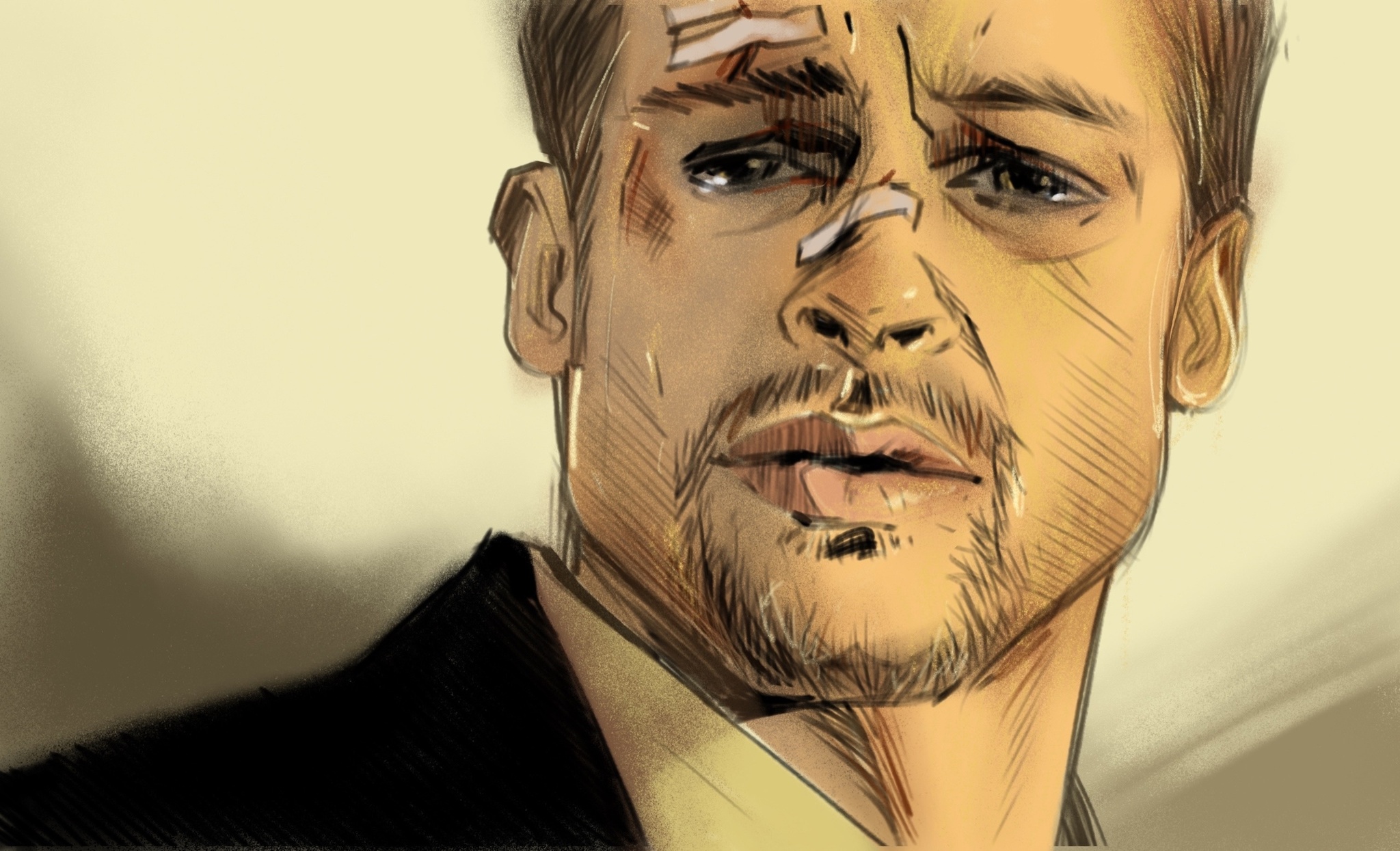 SEVEN - My, Movies, Illustrations, Thriller, Brad Pitt, Friday tag is mine, Art