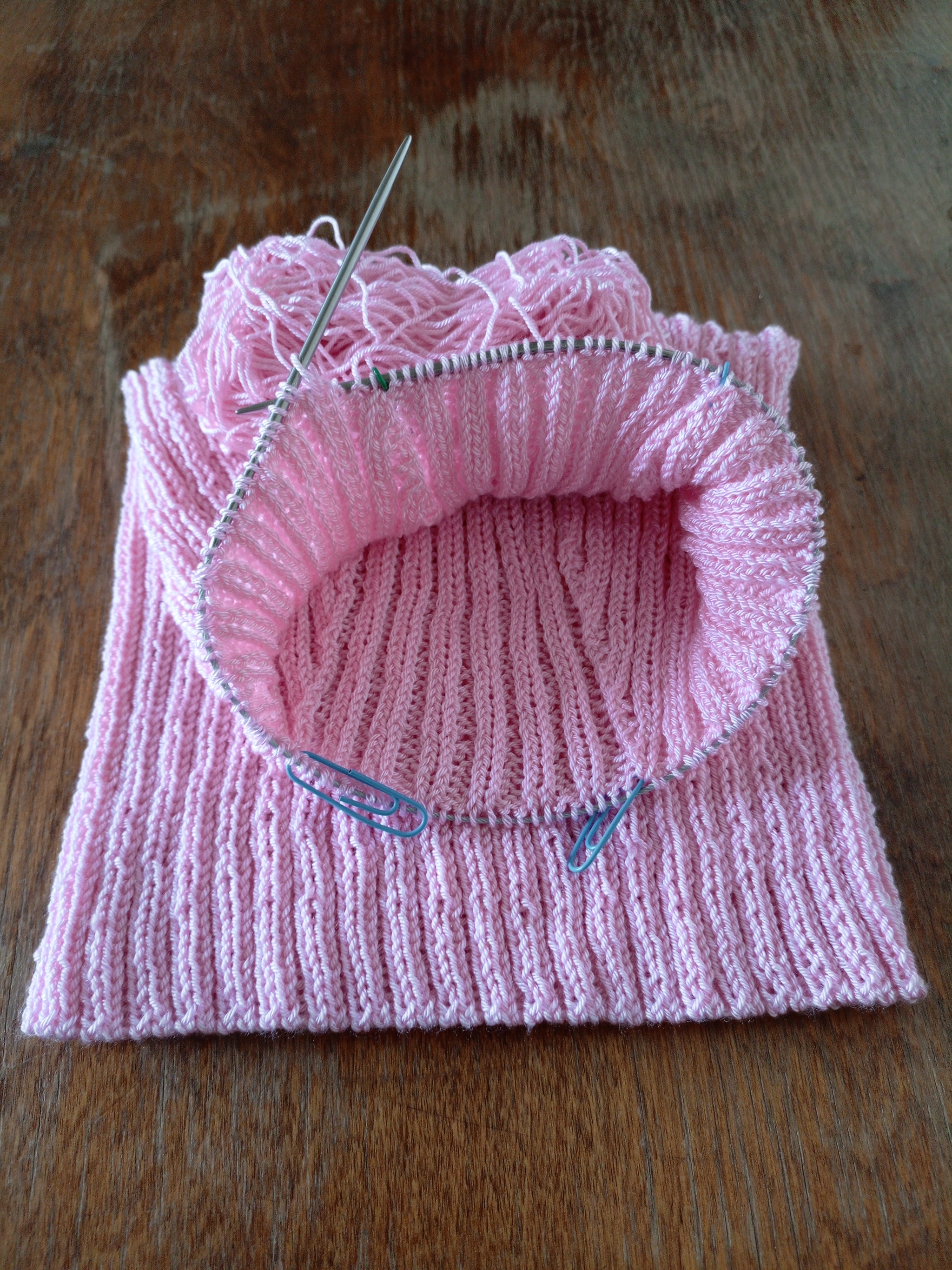 A little pink in November - My, Knitting, Crochet, Bactus, Knitting, Cap, Microfiber, Pink, Friday tag is mine, Longpost