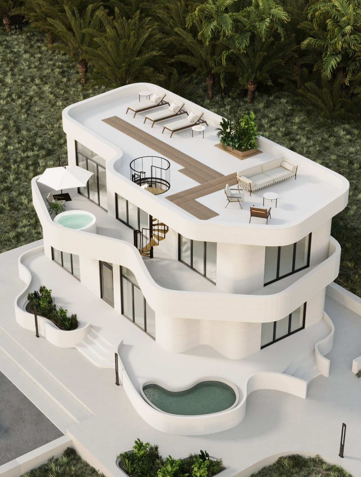 A new type of luxury real estate has appeared in Russia: collectible villages built with the help of a 3D printer - Project, House, Interior Design, Sochi, Building, Home construction, Architecture, Building, 3D печать, 3D printer, Longpost