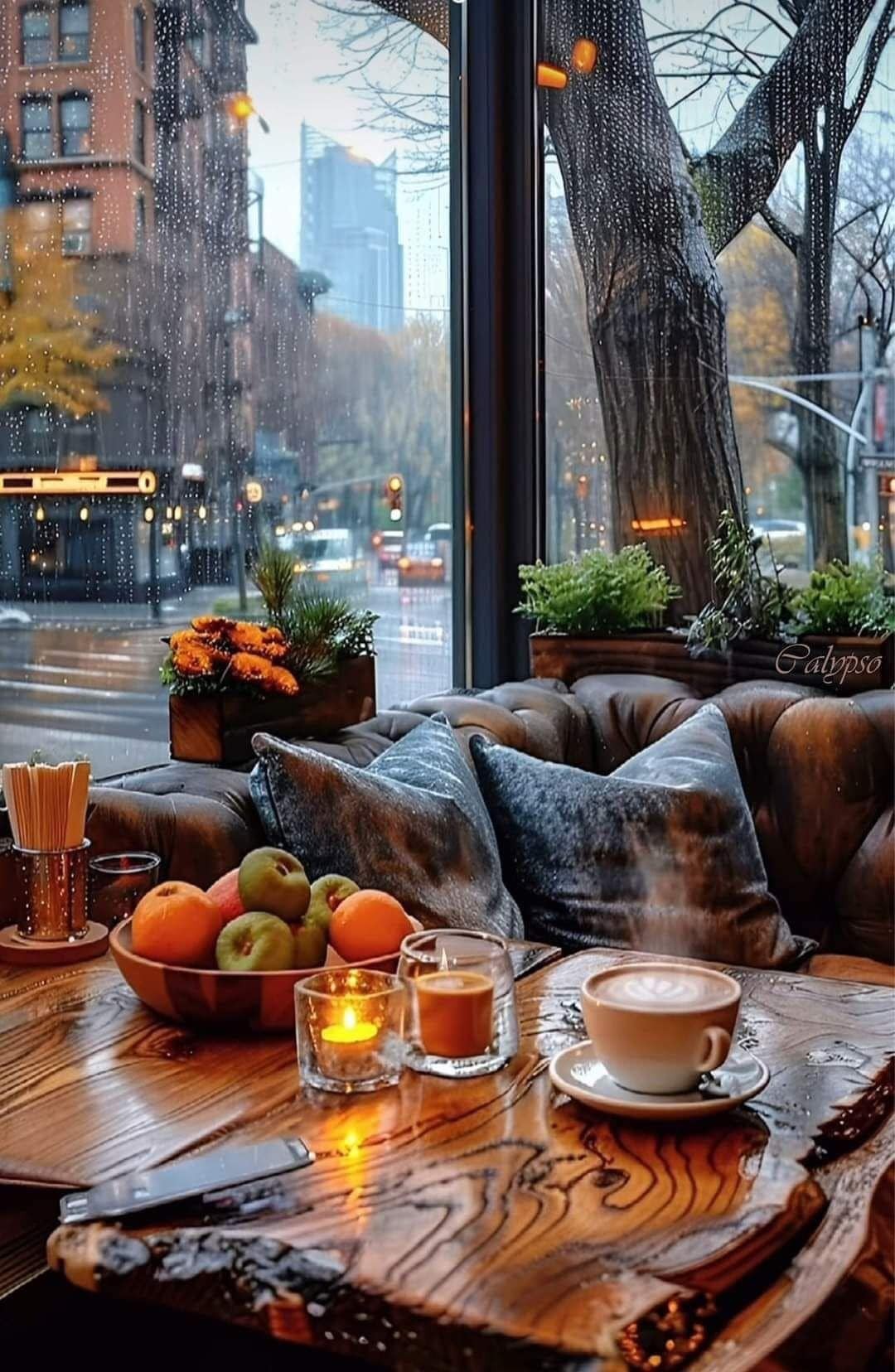 November - November, Autumn, Rain, Cafe