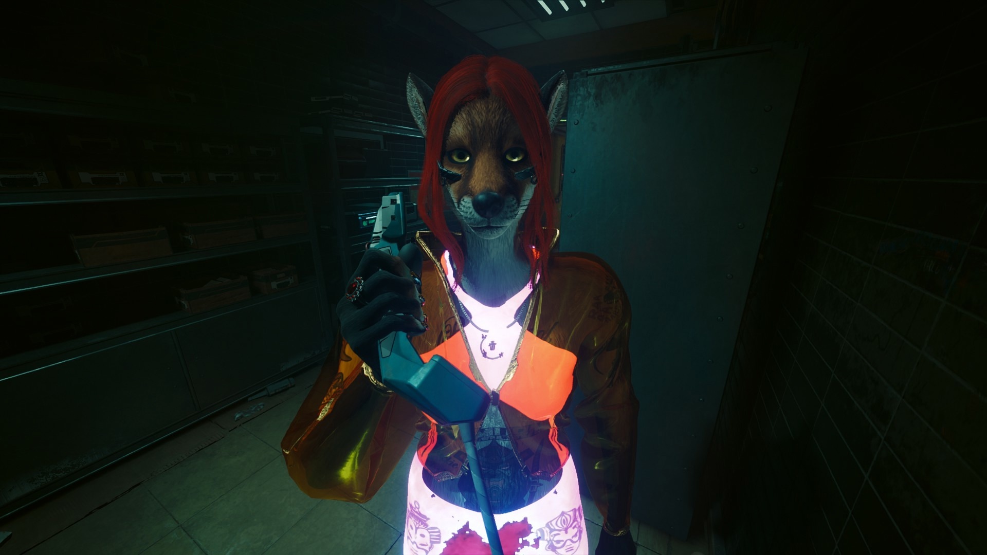 Фурри в Cyberpunk 2077 #29 Foxy V Biosculpted Exotics Mod + Biosculpted Exotics Retexture and Fixes + JB - TPP MOD WIP third person - Моё, Фурри, Cyberpunk 2077, Скриншот, Моды, Длиннопост, Лиса, Furry Fox