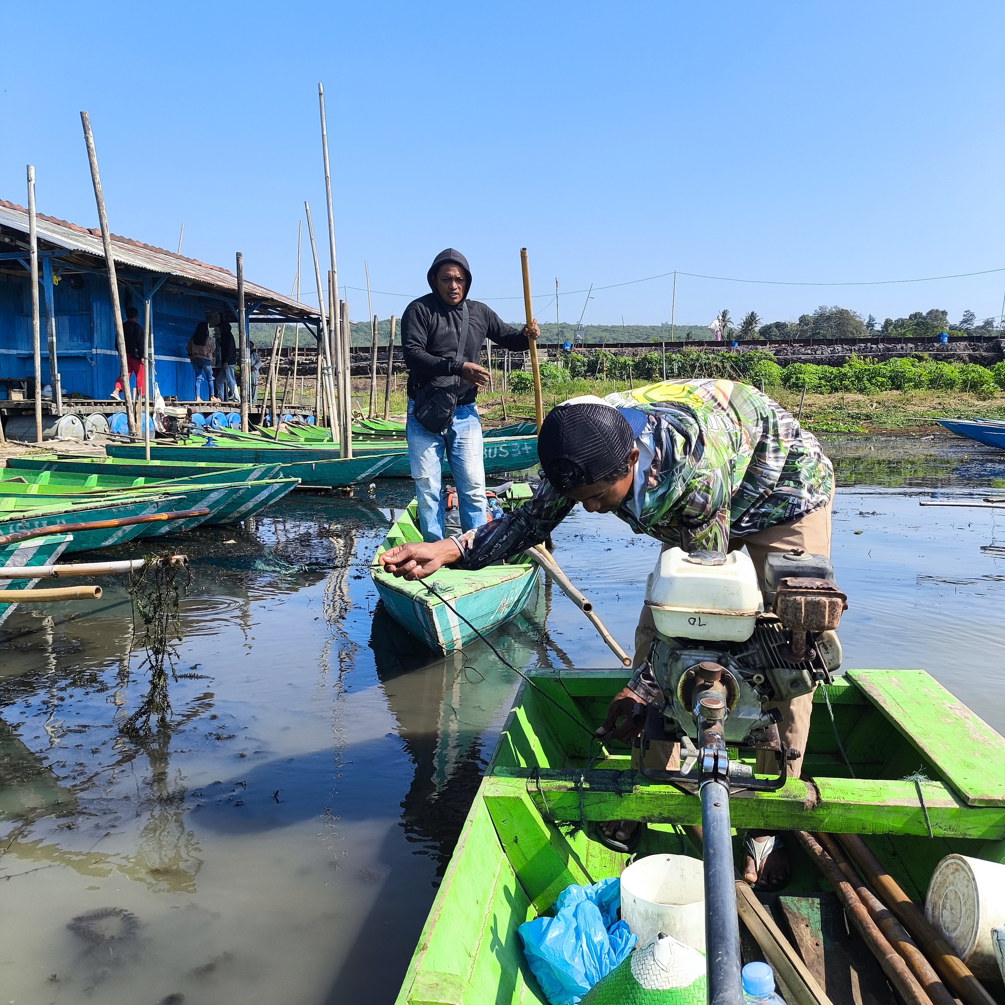 Melanesia Travel Diary. Indonesia. Day 132. Fishing in the Swamp - My, Travels, Around the world, Informative, Fishing, Life stories, Lake, Swamp, Indonesia, cat, Video, Longpost