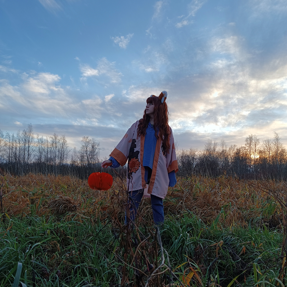 Walking in Samhain - My, Samhain, Halloween, Cosplay, Autumn, Kitsune, Longpost