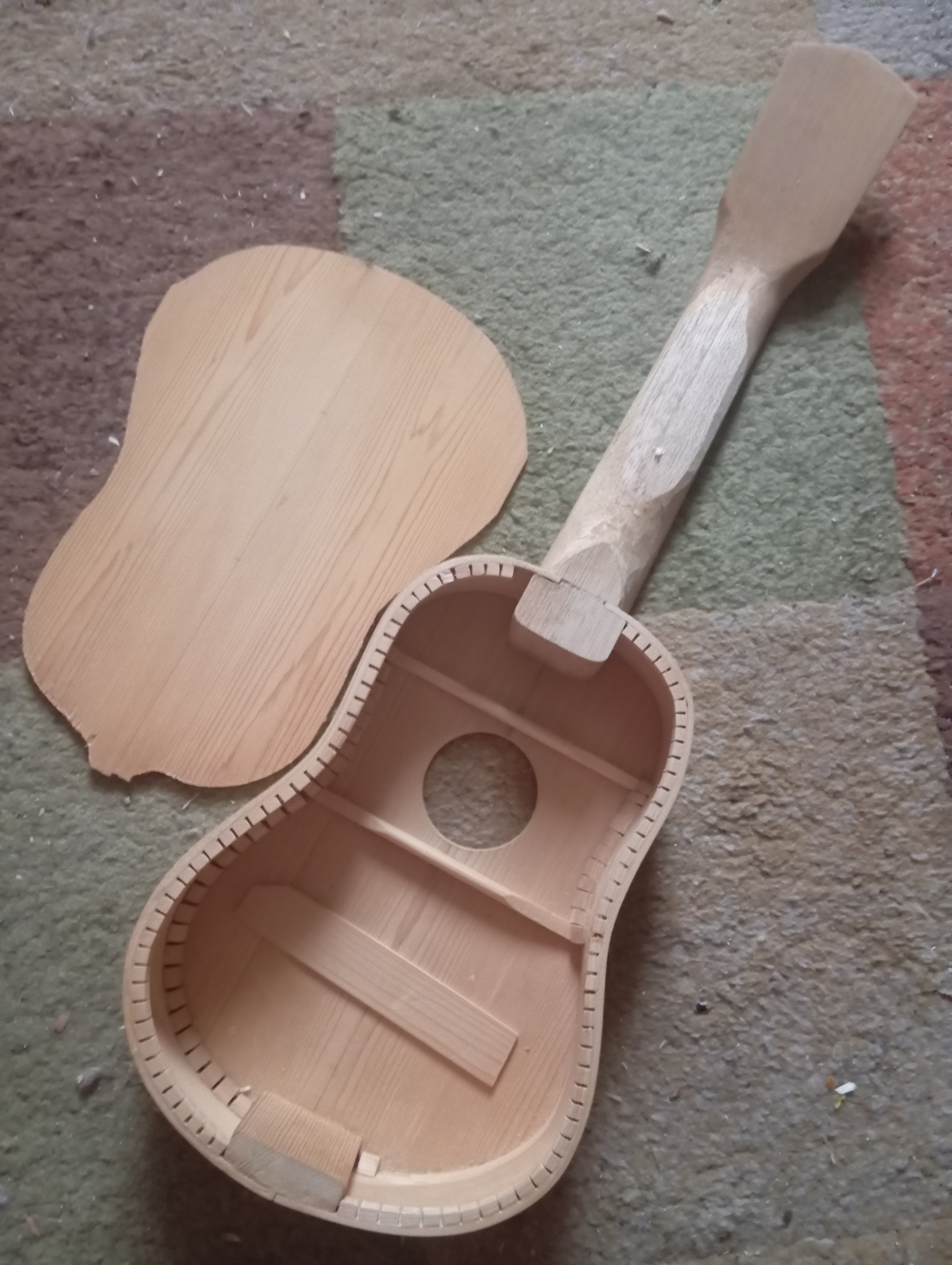 Almost finished ukulele - My, Guitar, Ukulele, Tree, Woodworking