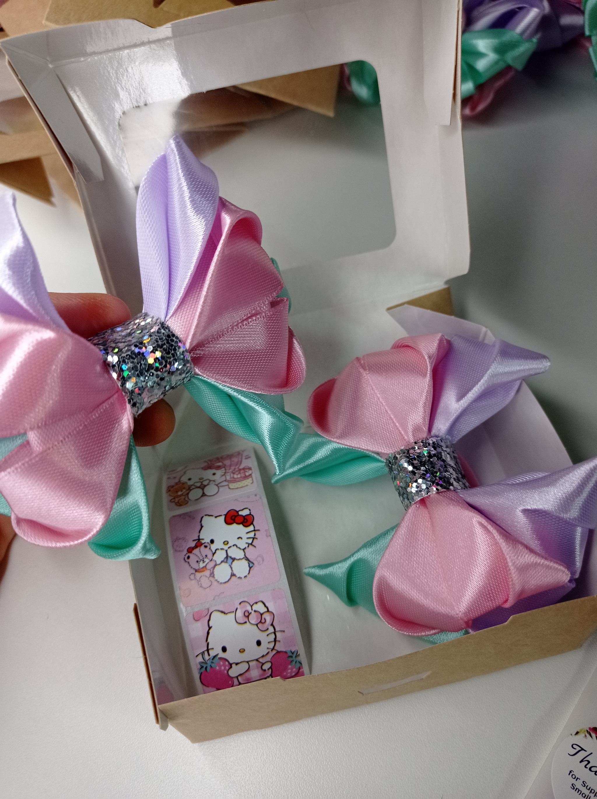 Packing bows - My, Creation, With your own hands, Needlework without process, Hobby, Good mood, Needlework with process, Package, Marketplace, Bow, Children, Parents and children, Longpost