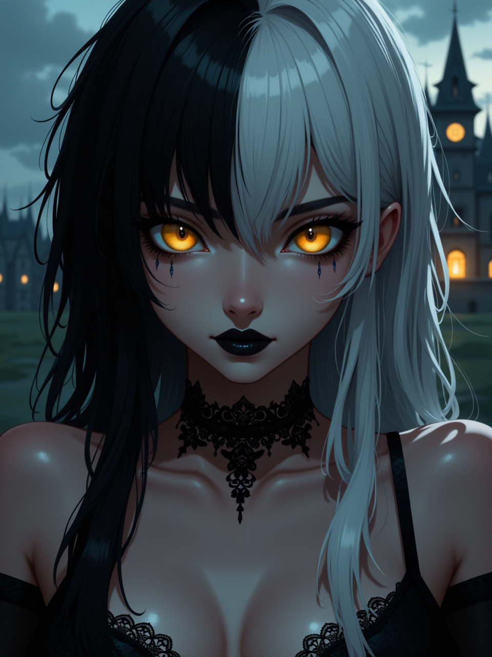 Neurotyanki #80 (Gothic) - Anime, Anime art, Neural network art, Flux, Original character, Нейронные сети, Stable diffusion, Girls, Longpost, My