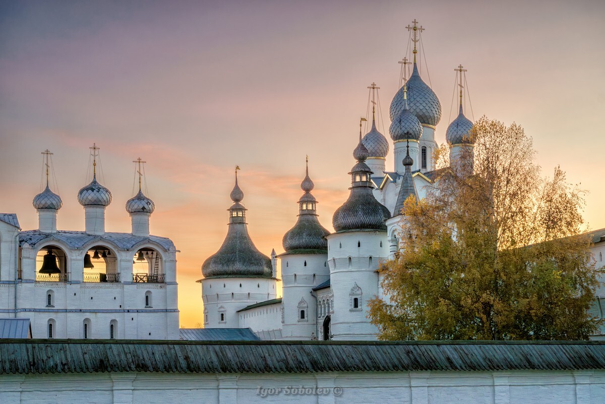 Dawn over Rostov the Great - My, Rostov, The photo, Architecture, sights, Rostov Kremlin, Temple, Cities of Russia