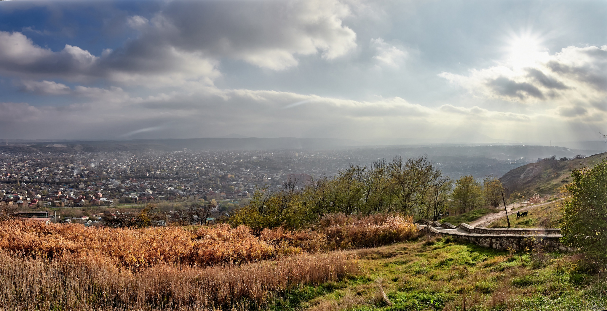 Pyatigorsk, Proval... - My, Landscape, Autumn, The sun, Pyatigorsk, Failure, Sunset, Longpost, The photo