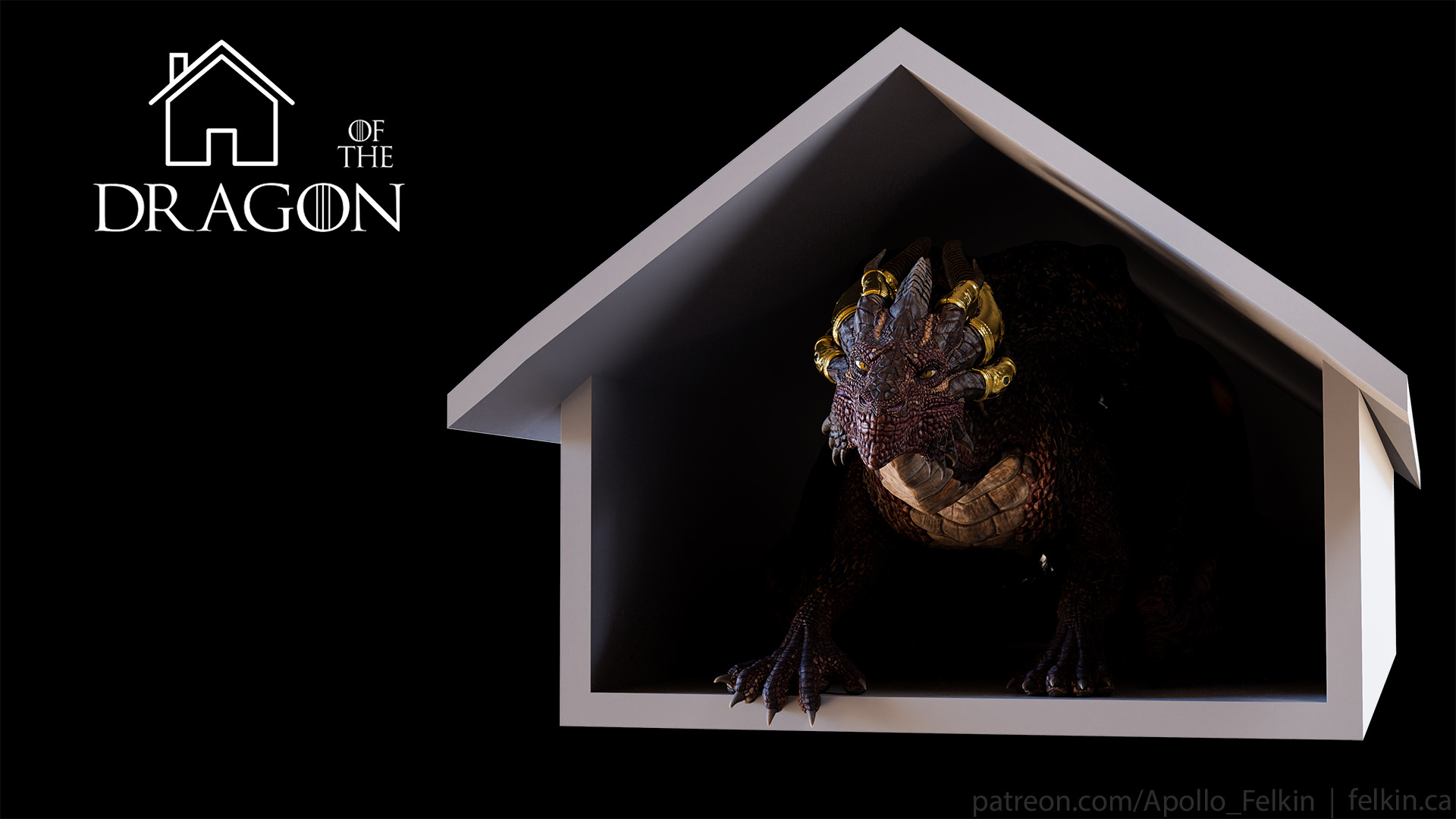 Of the Dragon - Render, The Dragon, 3D, Sculpting, Nova (dragon), Apollo_felkin, House, House of the Dragon