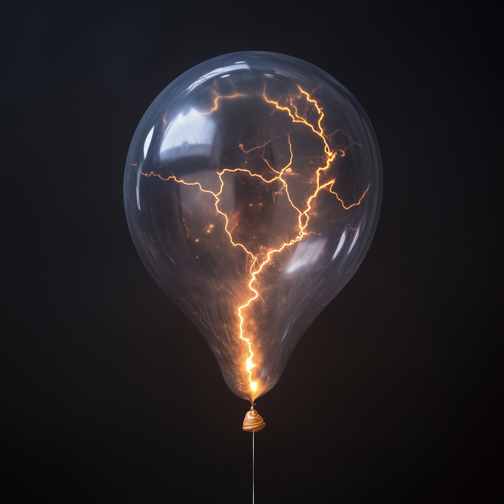 Ball lightning - My, Neural network art, Нейронные сети, Humor, Wordplay, Pun, Lightning, Ball lightning, Midjourney, Absurd, Images, Strange humor, Air balloons, Balloon, Longpost