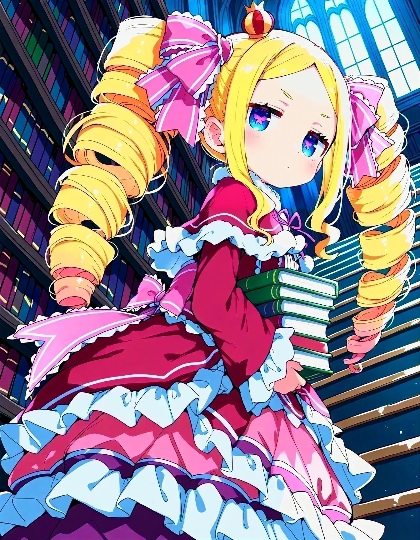 Betty - Аниме, Anime Art, Re:Zero Kara, Beatrice, Loli, Длиннопост, Арты нейросетей