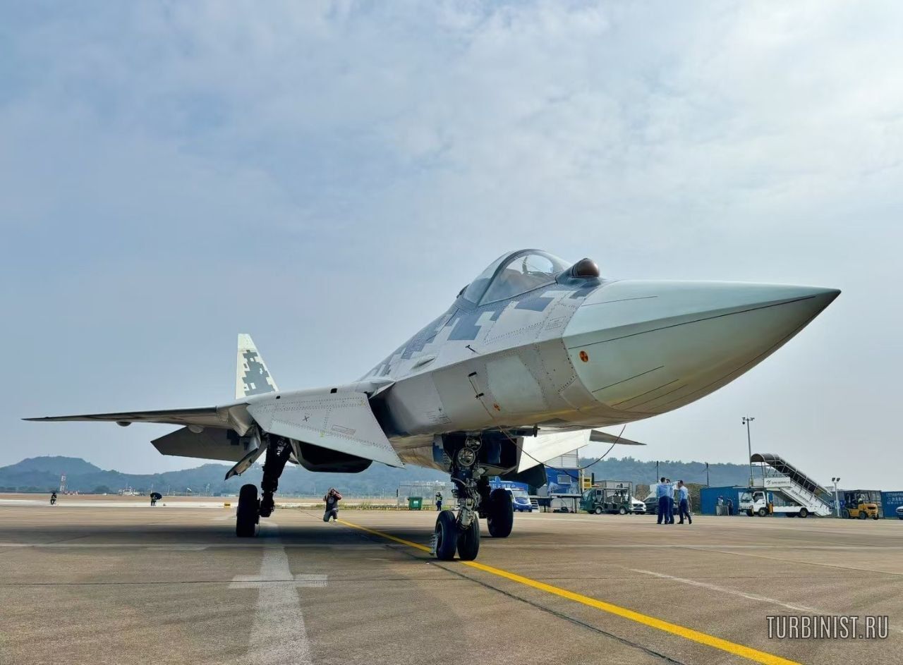 Su-57 delights Chinese (Part 1) - Su-57, China, Exhibition, Airplane, Longpost, Video, Vertical video