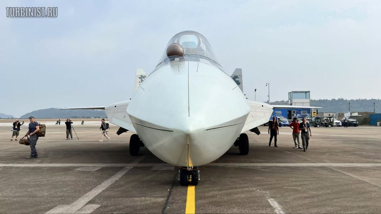 Su-57 delights Chinese (Part 1) - Su-57, China, Exhibition, Airplane, Longpost, Video, Vertical video