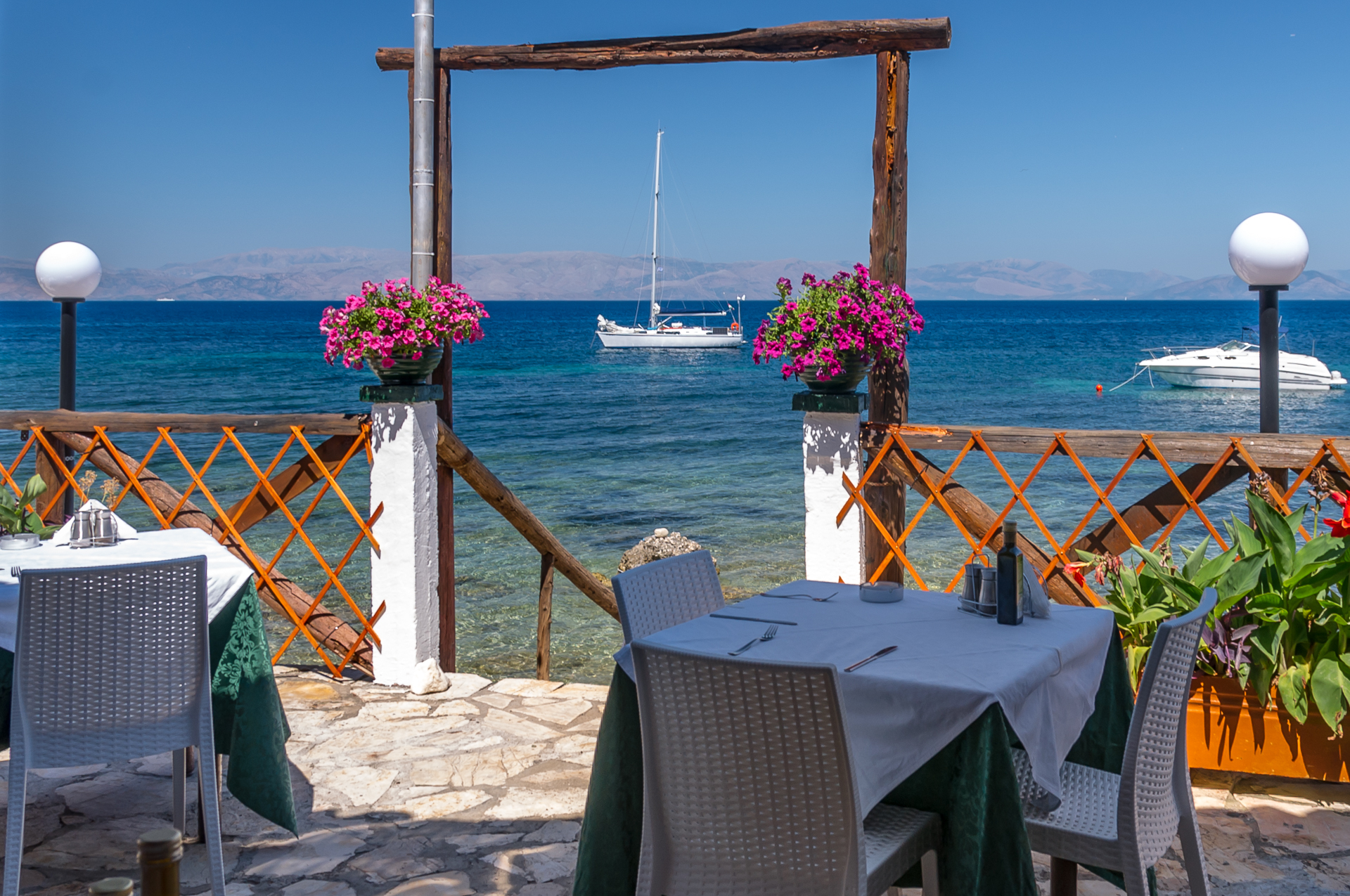 Tavern on the shore - My, Greece, Kerkyra, Tavern, Longpost, The photo