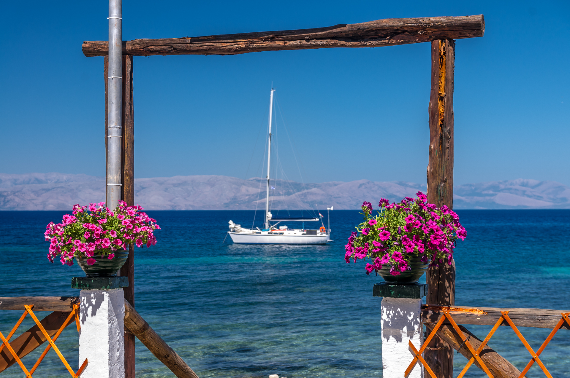 Tavern on the shore - My, Greece, Kerkyra, Tavern, Longpost, The photo