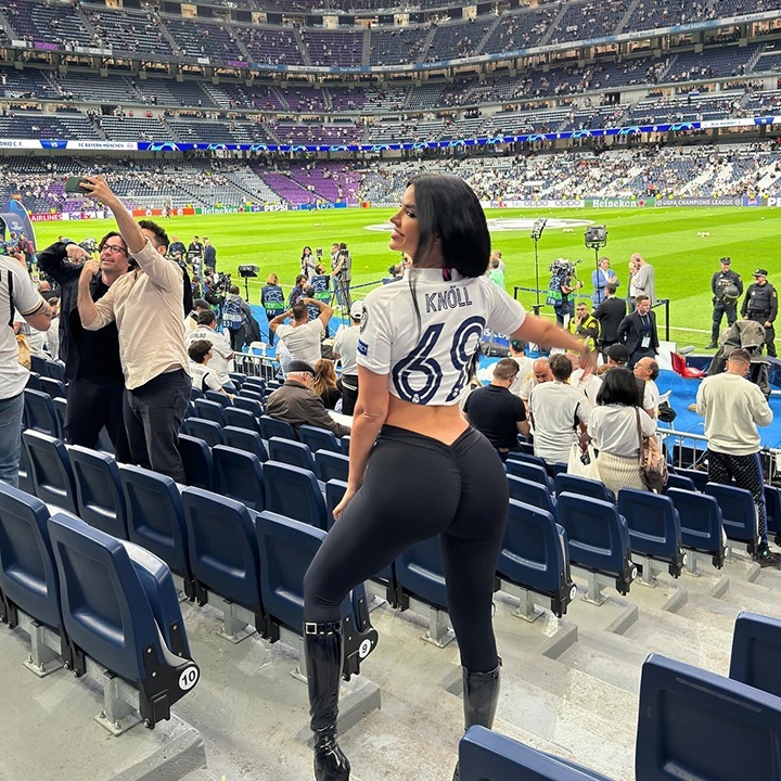 Ivana Knoll came to support Madrid yesterday in a provocative outfit - Football, Sport, Humor, Girls, news, real Madrid, Telegram (link)