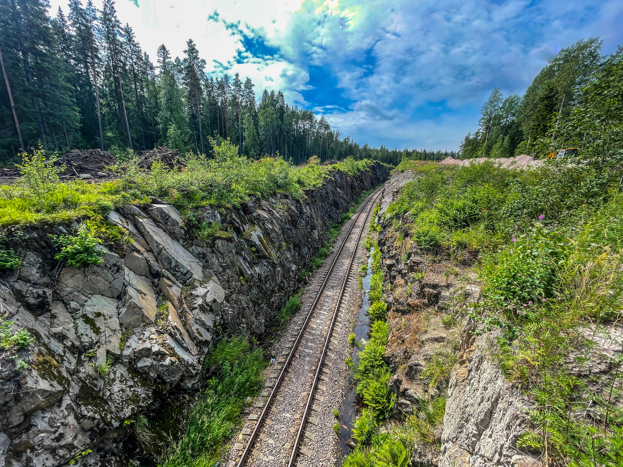 Where the road leads - My, The photo, Railway, Road, A rock