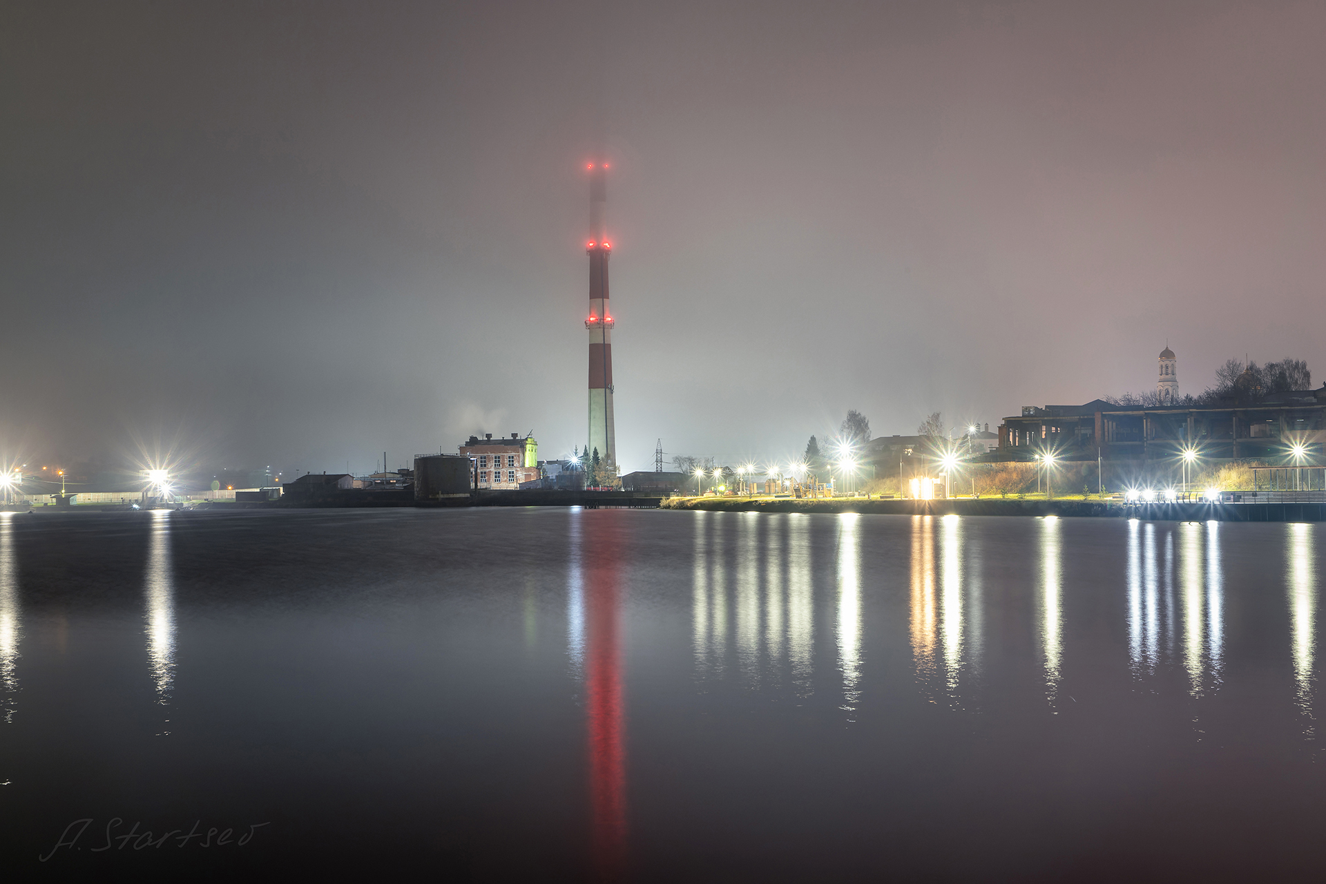 Evening Lysva - My, Landscape, Perm Territory, Night, The photo, Lysva, Evening, Pond, Reflection, Longpost