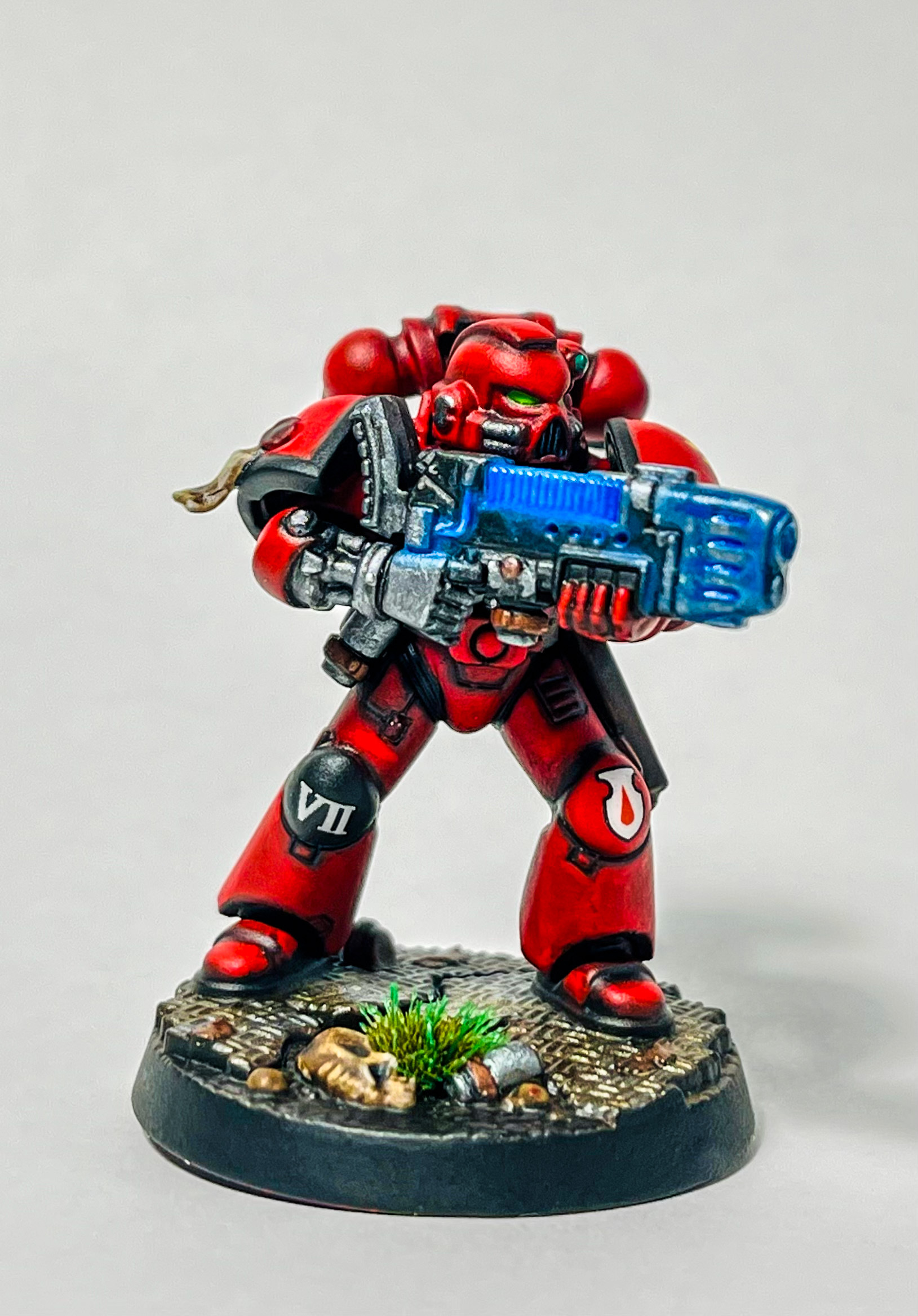 Покрас: Space Marine Heroes Corphal - Моё, Warhammer 40k, Warhammer, Wh miniatures, Миниатюра, Покраска миниатюр, Космодесант, Blood Angels, Длиннопост