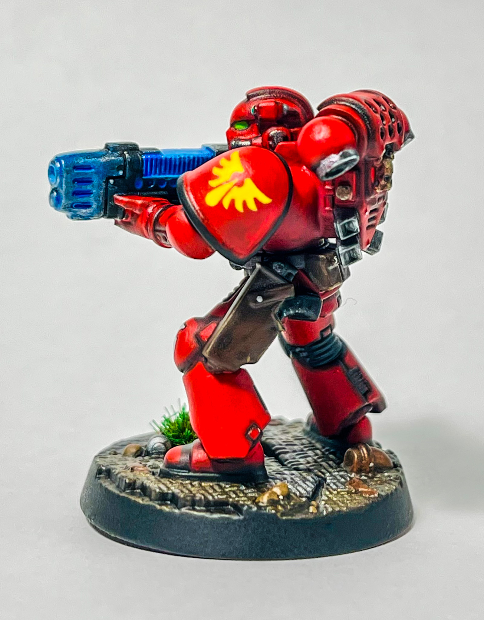 Покрас: Space Marine Heroes Corphal - Моё, Warhammer 40k, Warhammer, Wh miniatures, Миниатюра, Покраска миниатюр, Космодесант, Blood Angels, Длиннопост