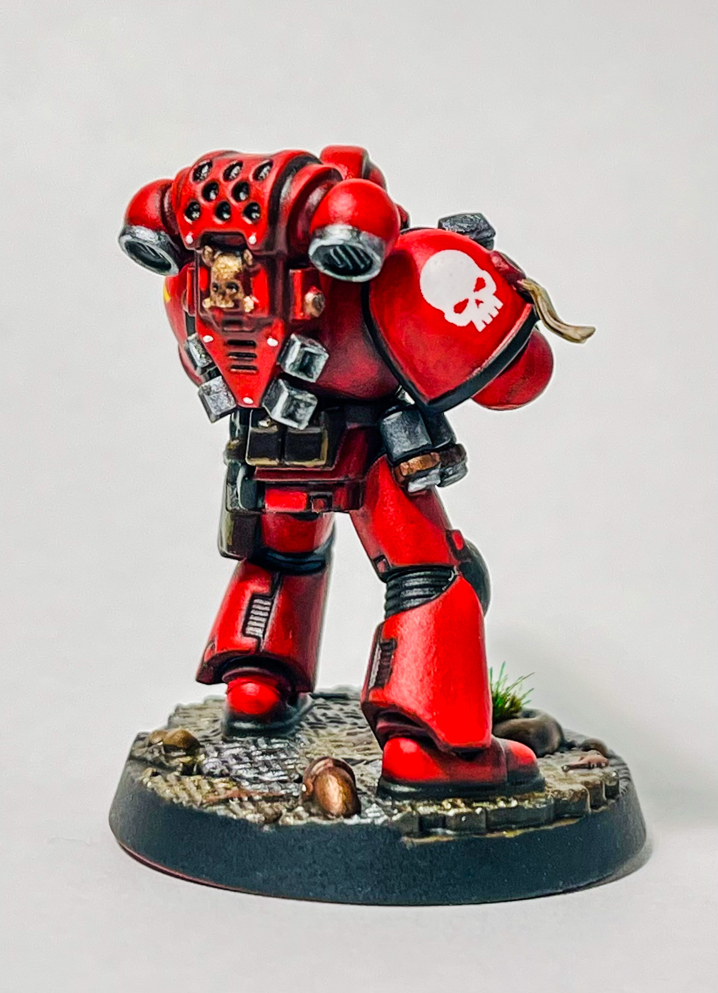 Покрас: Space Marine Heroes Corphal - Моё, Warhammer 40k, Warhammer, Wh miniatures, Миниатюра, Покраска миниатюр, Космодесант, Blood Angels, Длиннопост